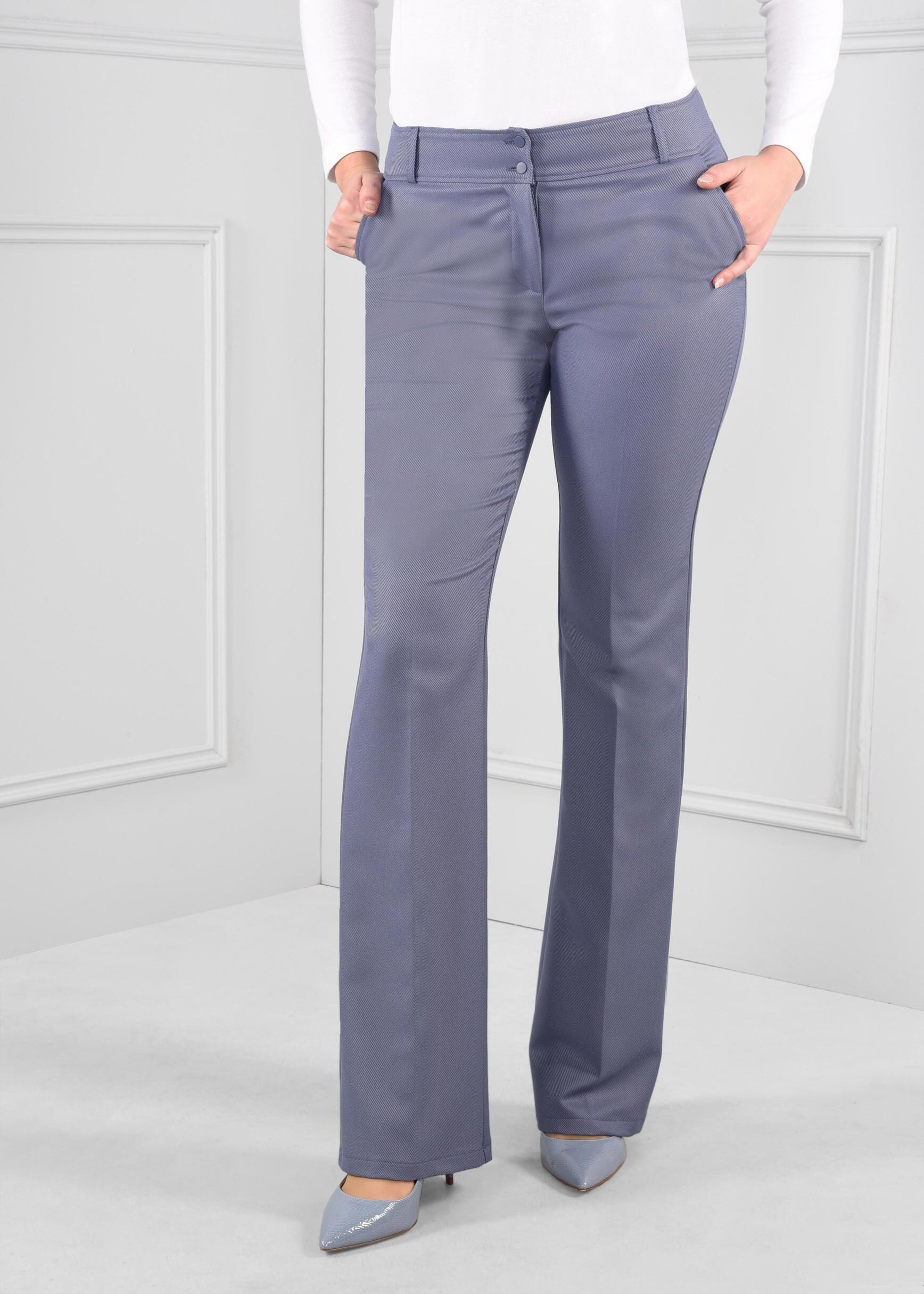 Tesettür giyim MAVİ DÜĞMELİ KLASİK KESİM PANTOLON 7226