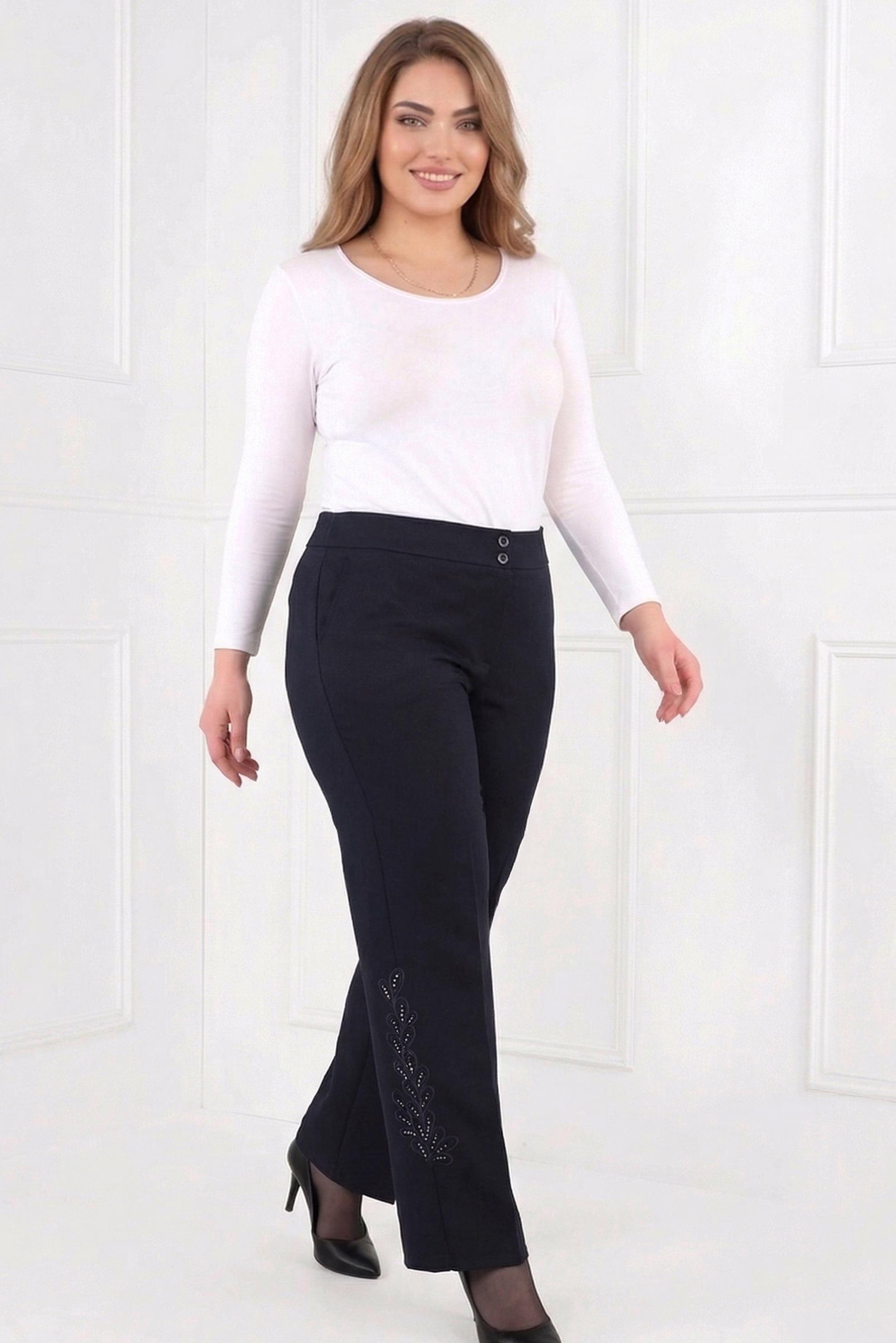 Tesettür giyim LACİVERT BONCUK İŞLEMELİ PANTOLON 7240