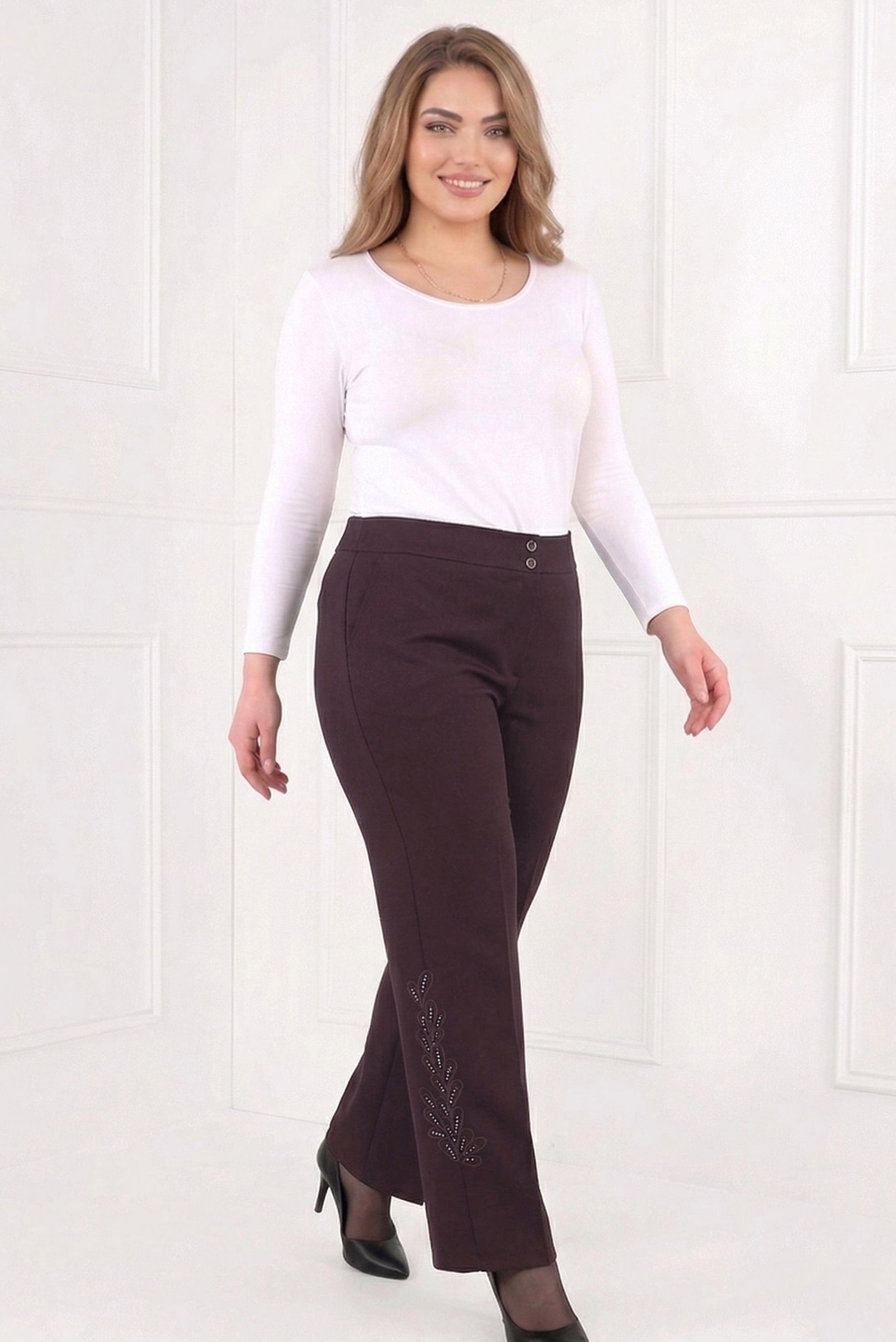 Tesettür giyim MÜRDÜM BONCUK İŞLEMELİ PANTOLON 7240