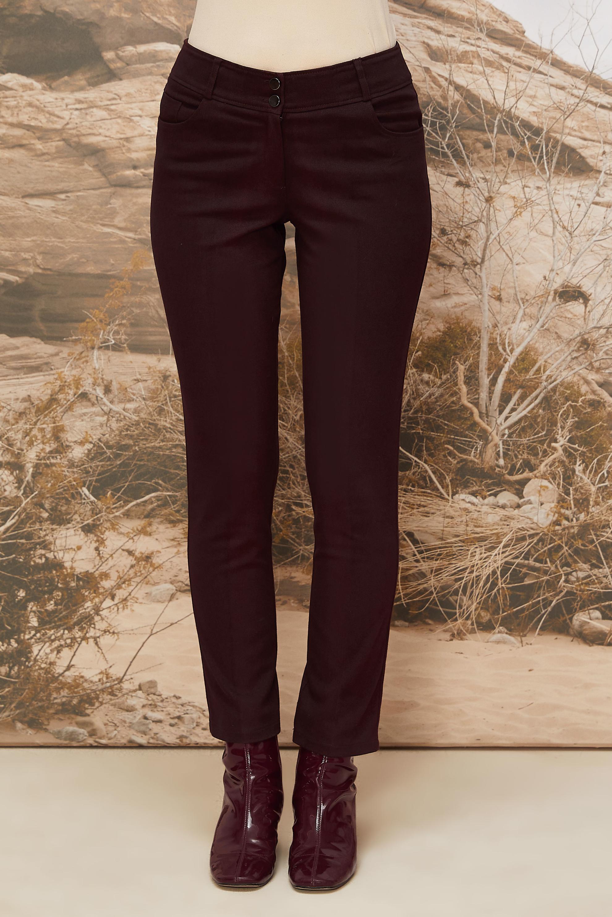 Tesettür giyim BORDO BORU PAÇA PANTOLON 7253