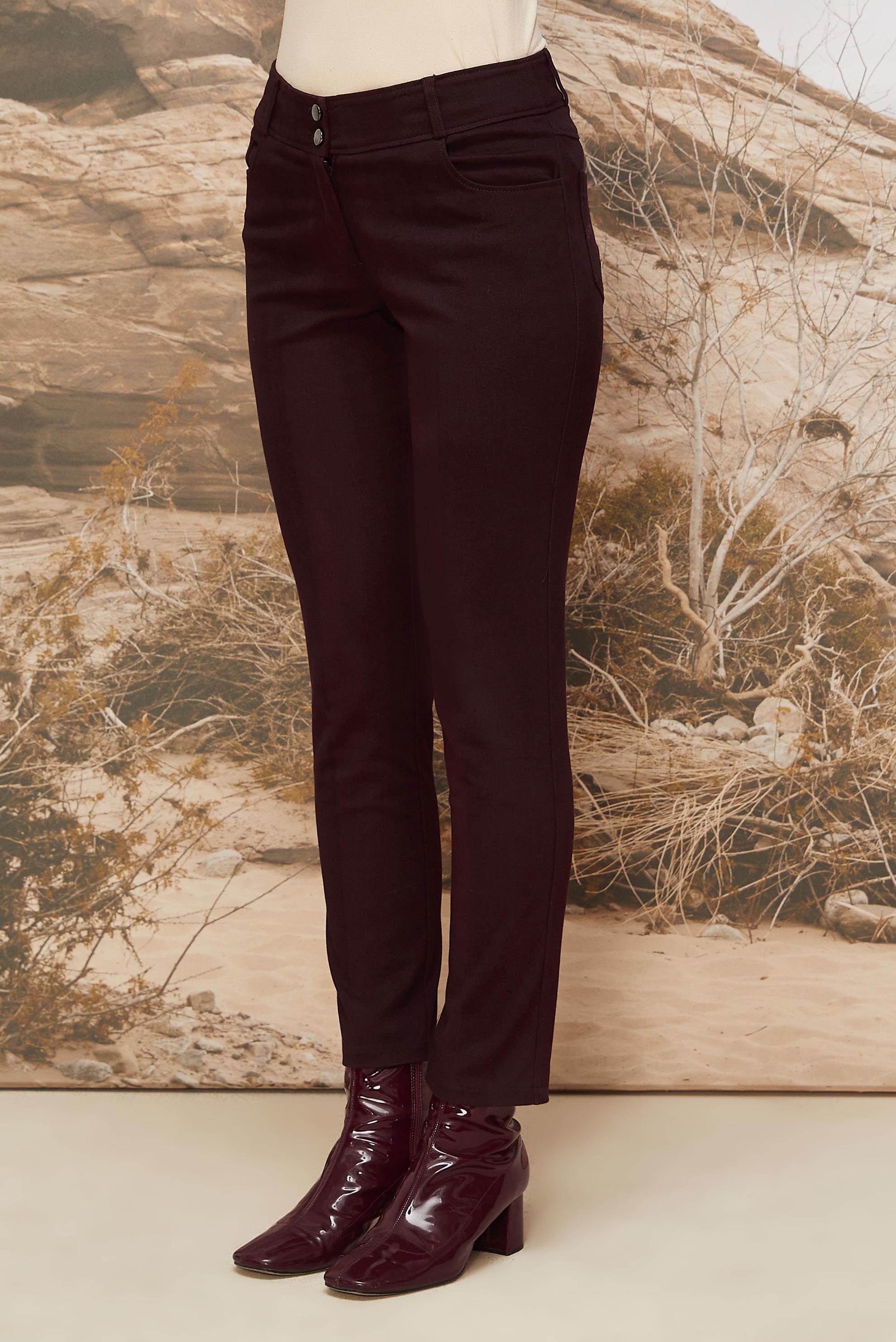 Tesettür giyim BORDO BORU PAÇA PANTOLON 7253