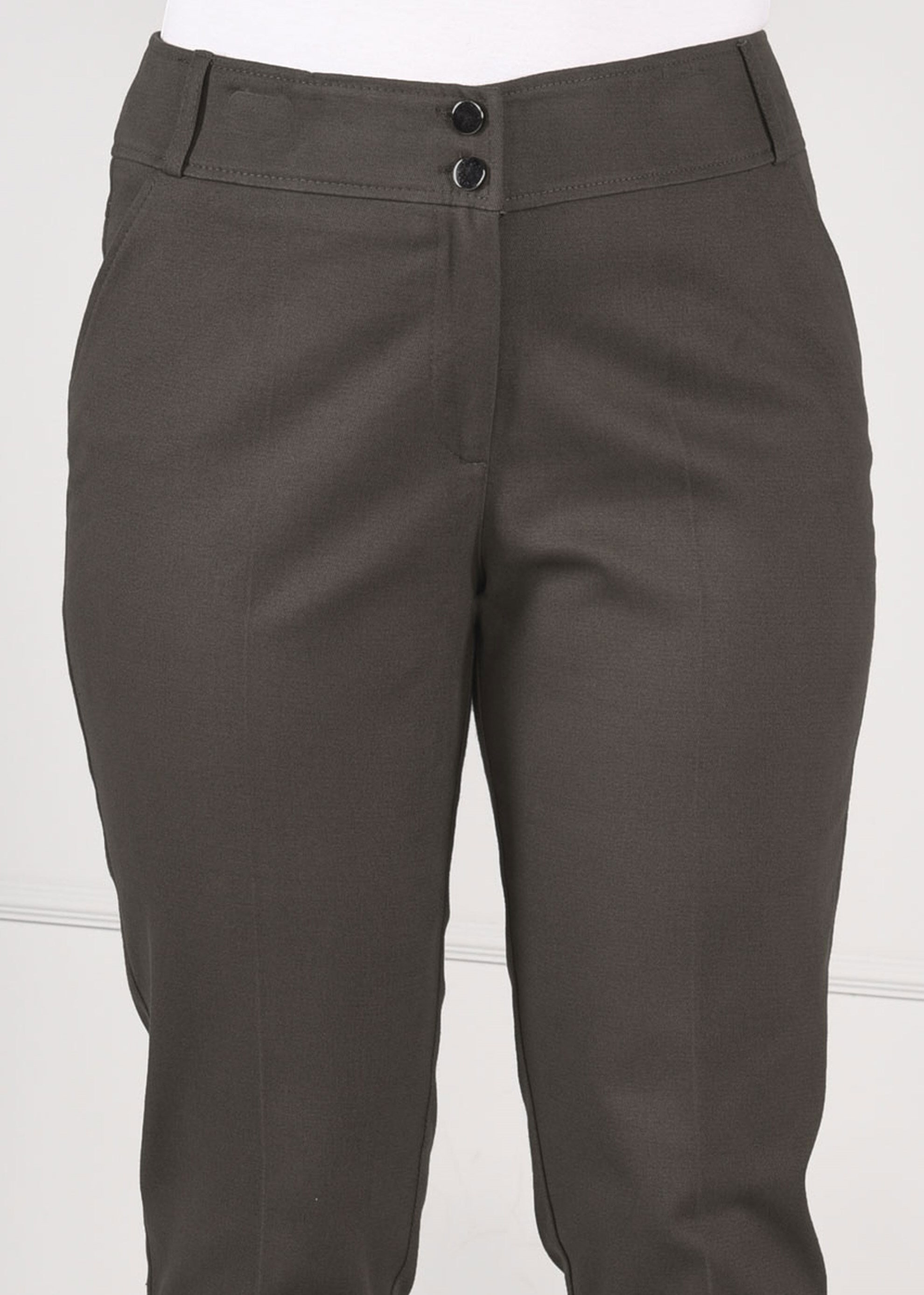 Tesettür giyim HAKİ DÜĞMELİ CEPLİ PANTOLON 7254 