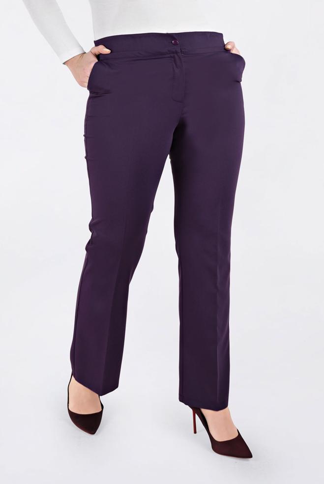 Vêtements hijab POURPRE PANTALON À COUPE CLASSIQUE 7257 - ALVİNA
