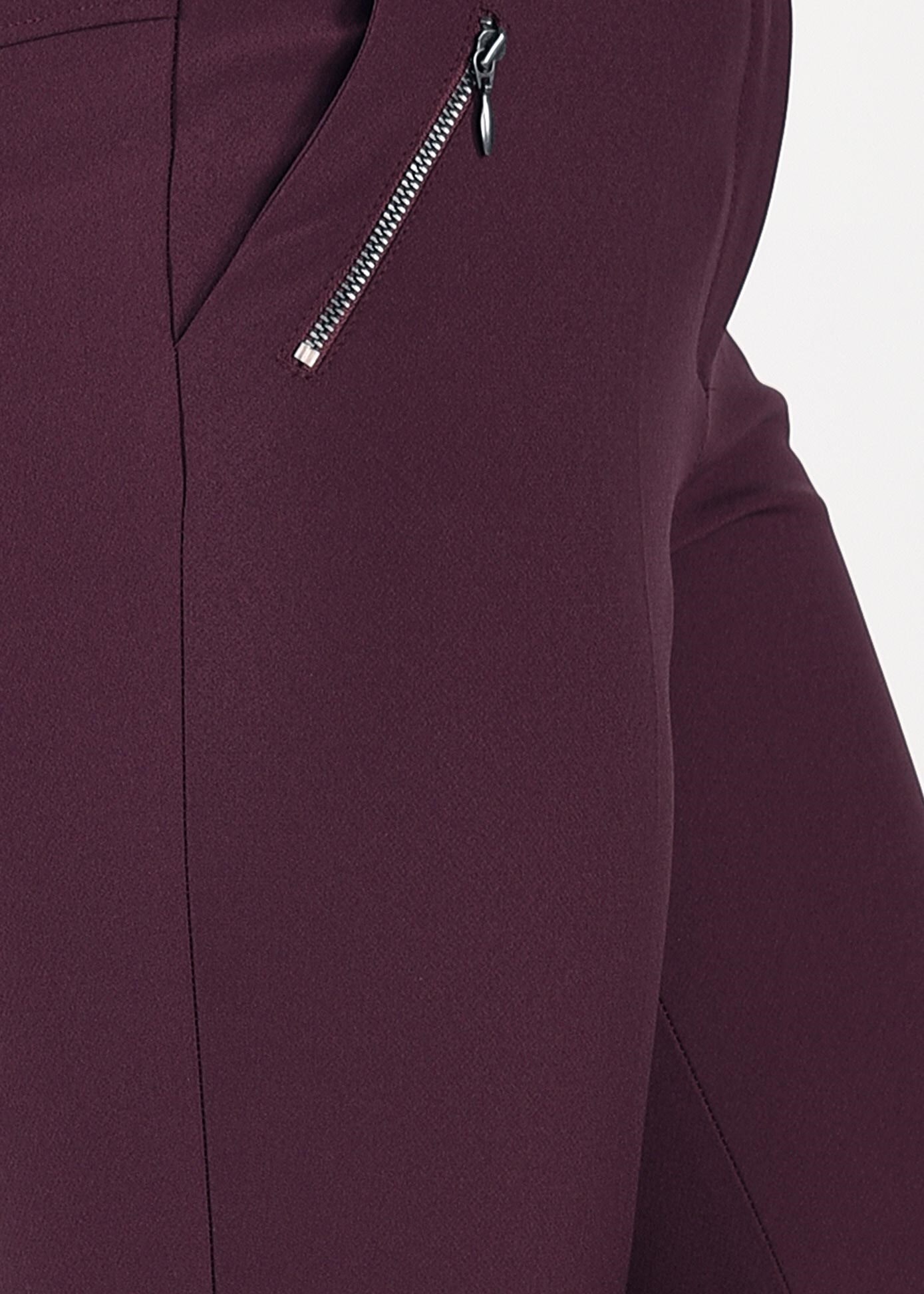 Tesettür giyim MÜRDÜM FERMUAR DETAYLI DAR PAÇA KUMAŞ PANTOLON 7261