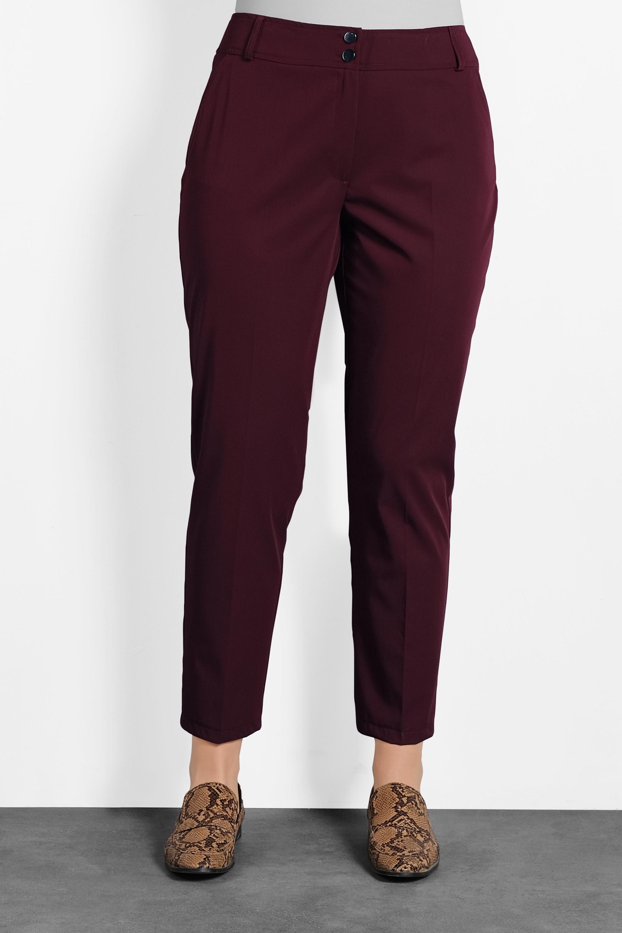 Hijab clothing CLARET RED CLASSIC CUT MID-RISE PANTS 7262 