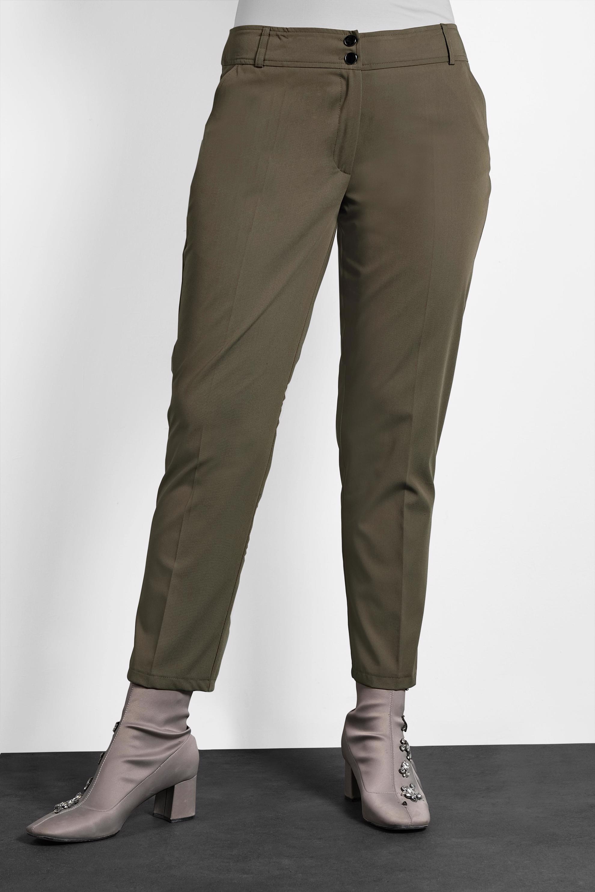 Hijab clothing KHAKI CLASSIC CUT MID-RISE PANTS 7262 