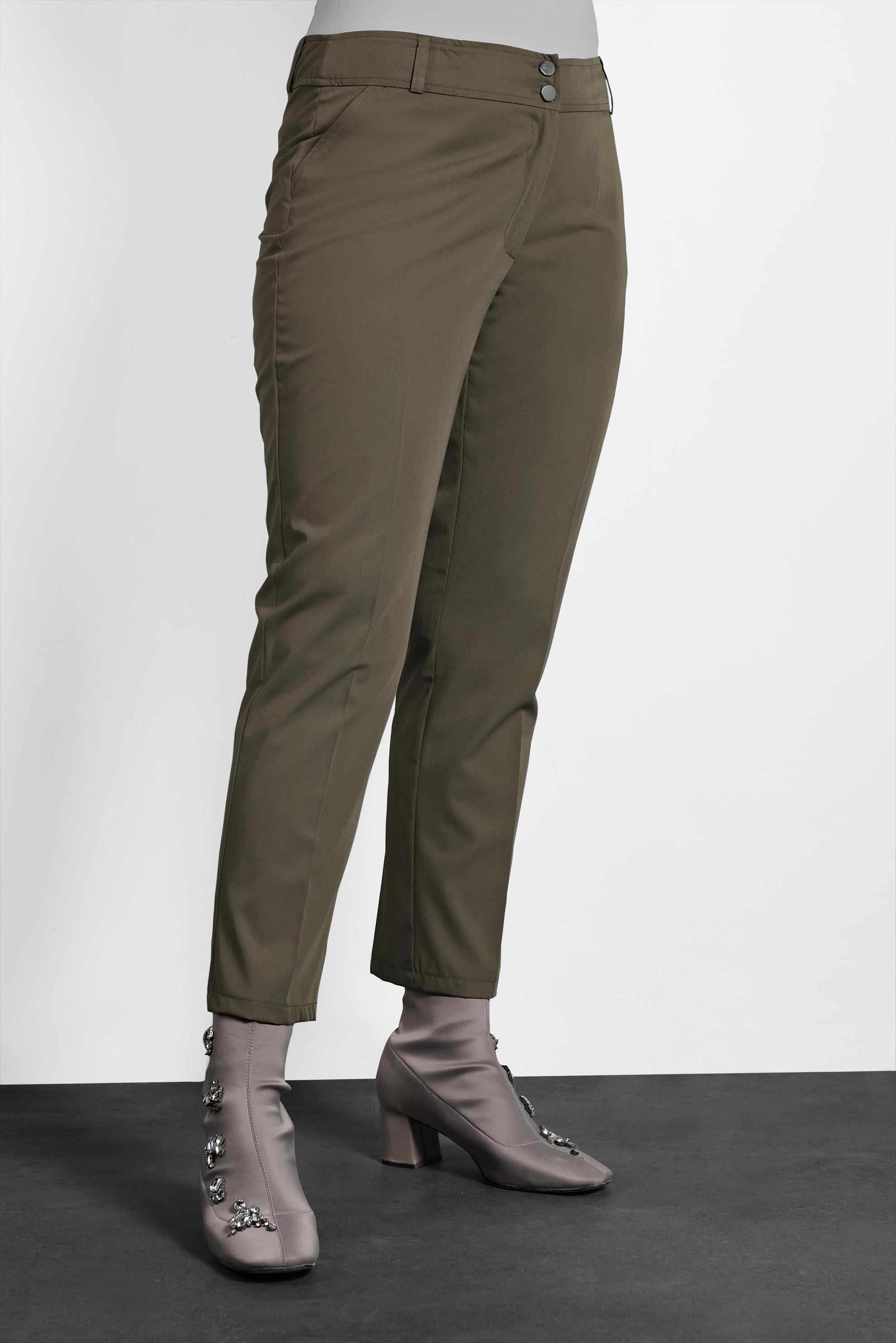 Hijab clothing KHAKI CLASSIC CUT MID-RISE PANTS 7262 