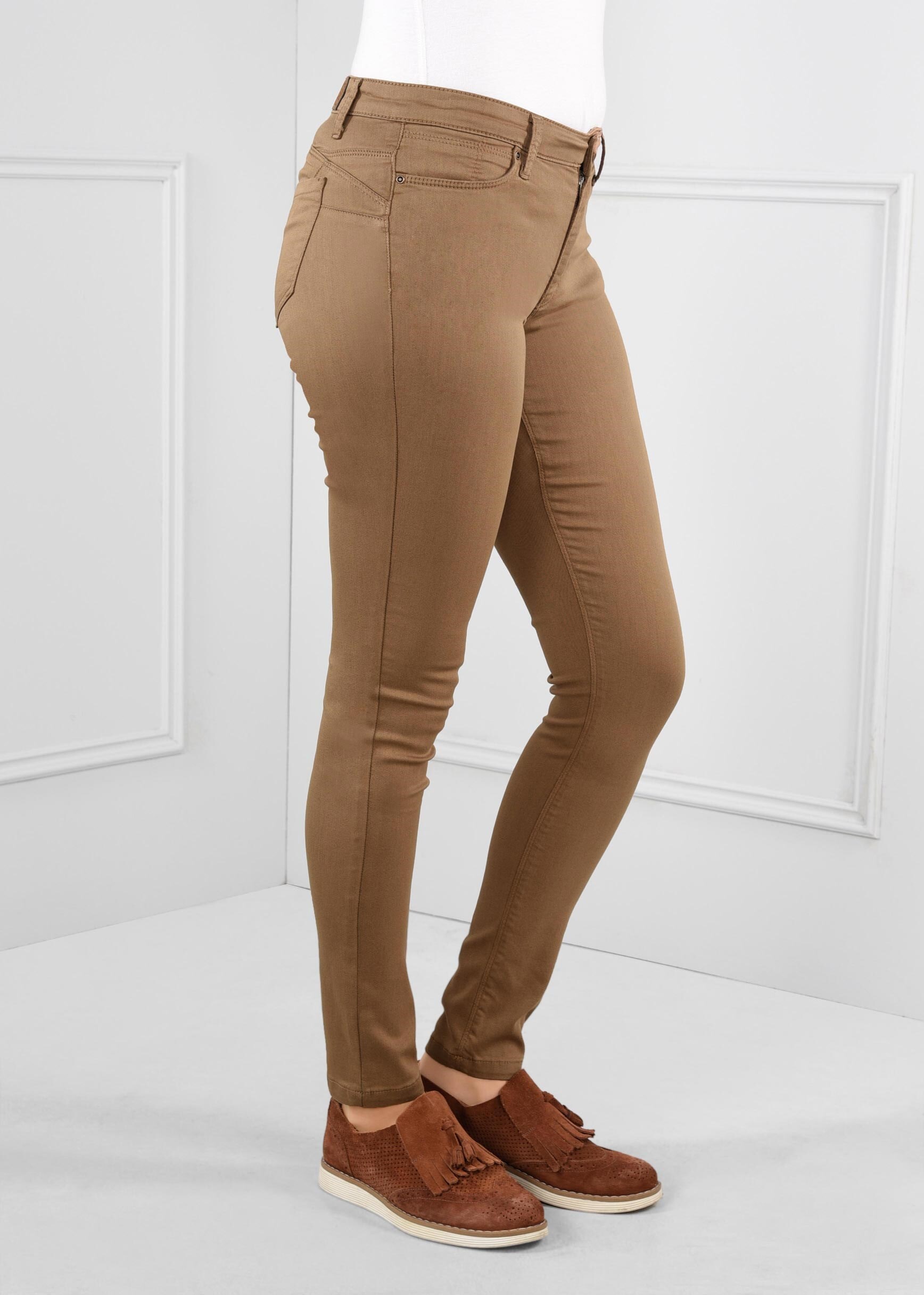 Tesettür giyim KAHVE DAR KESİM ARA BEL PANTOLON 7268 