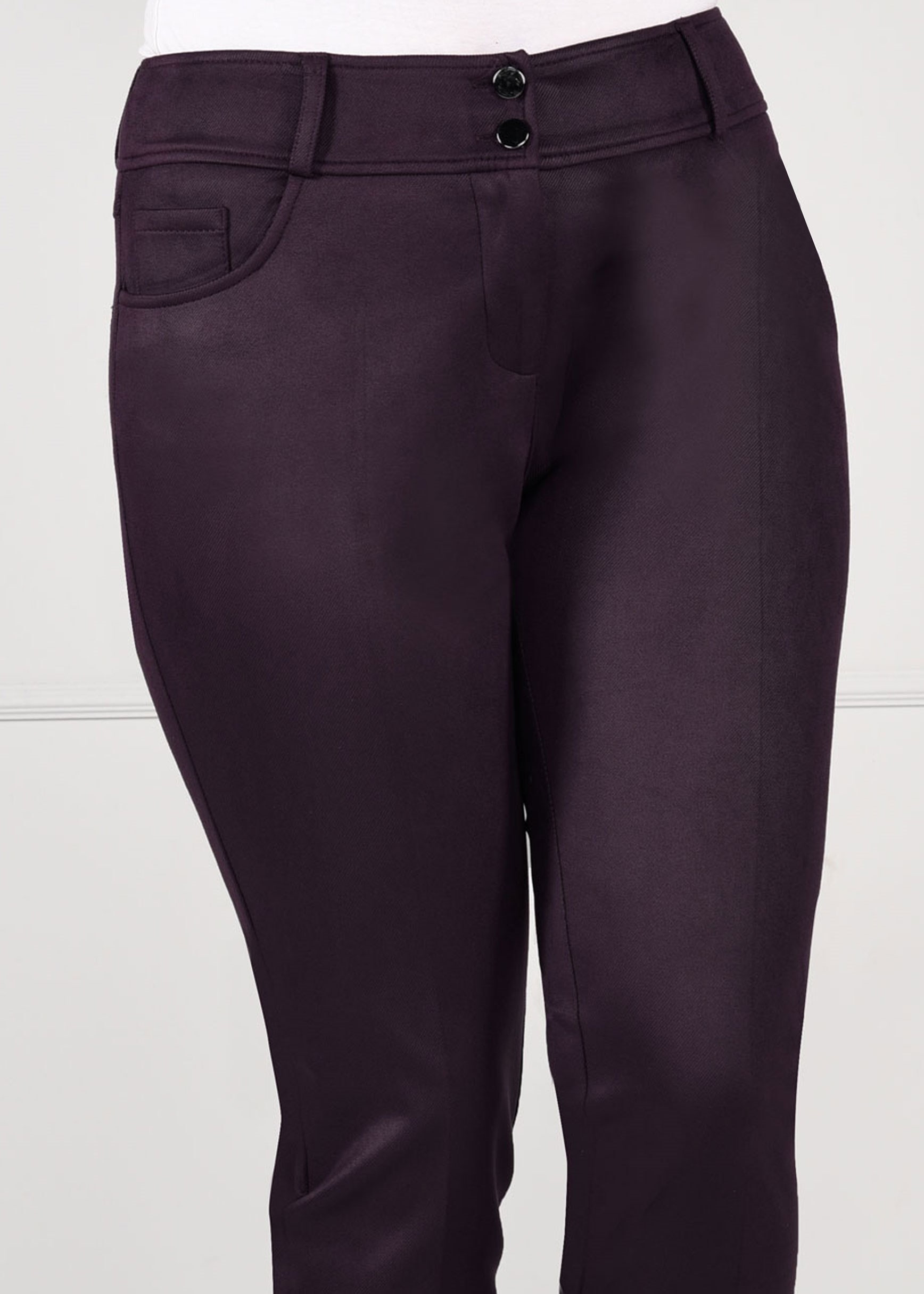 Tesettür giyim MÜRDÜM DAR PAÇA GABARDİN PANTOLON 7270