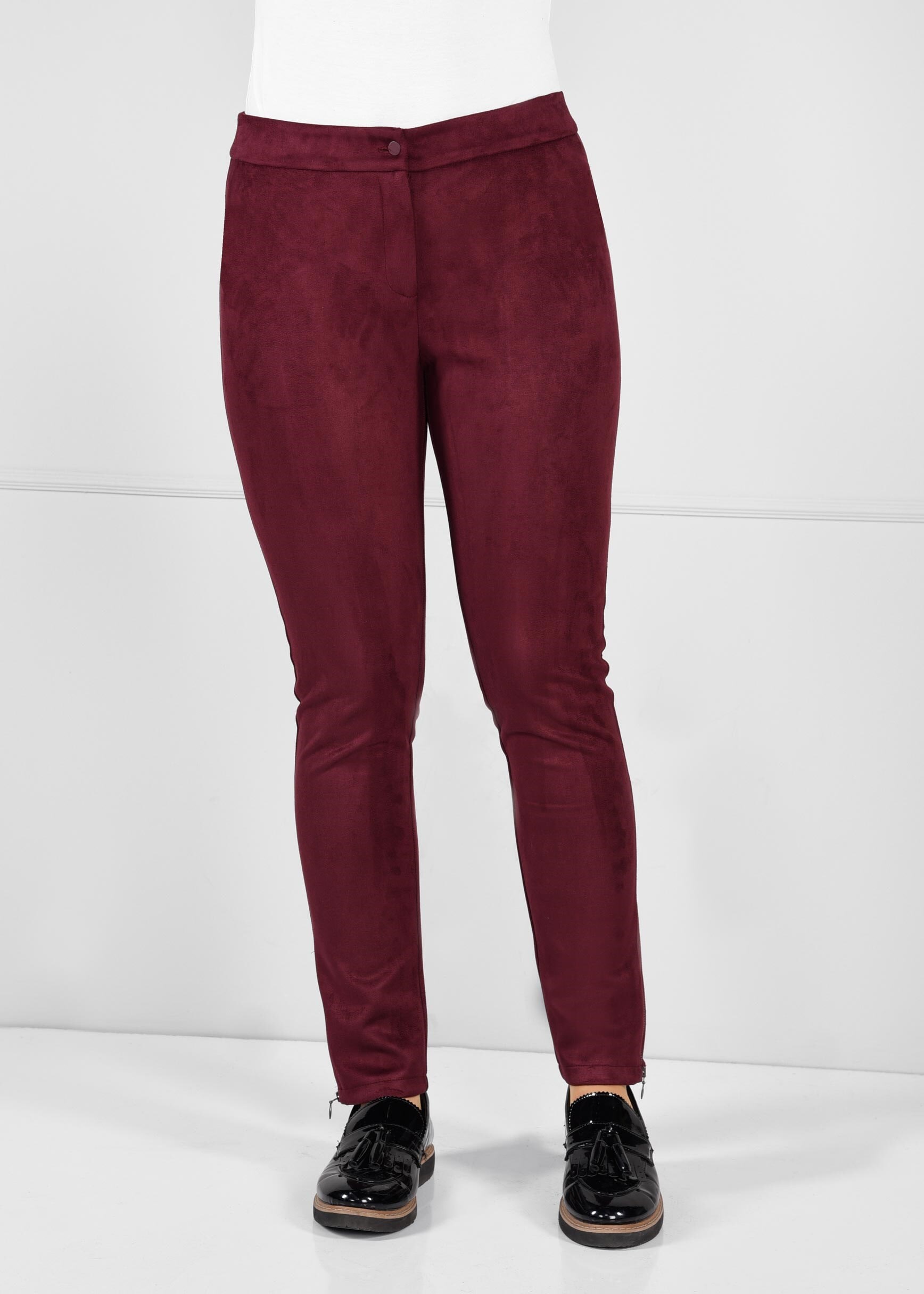 Tesettür giyim MÜRDÜM DÜĞMELİ SÜET TAYT PANTOLON 7275 