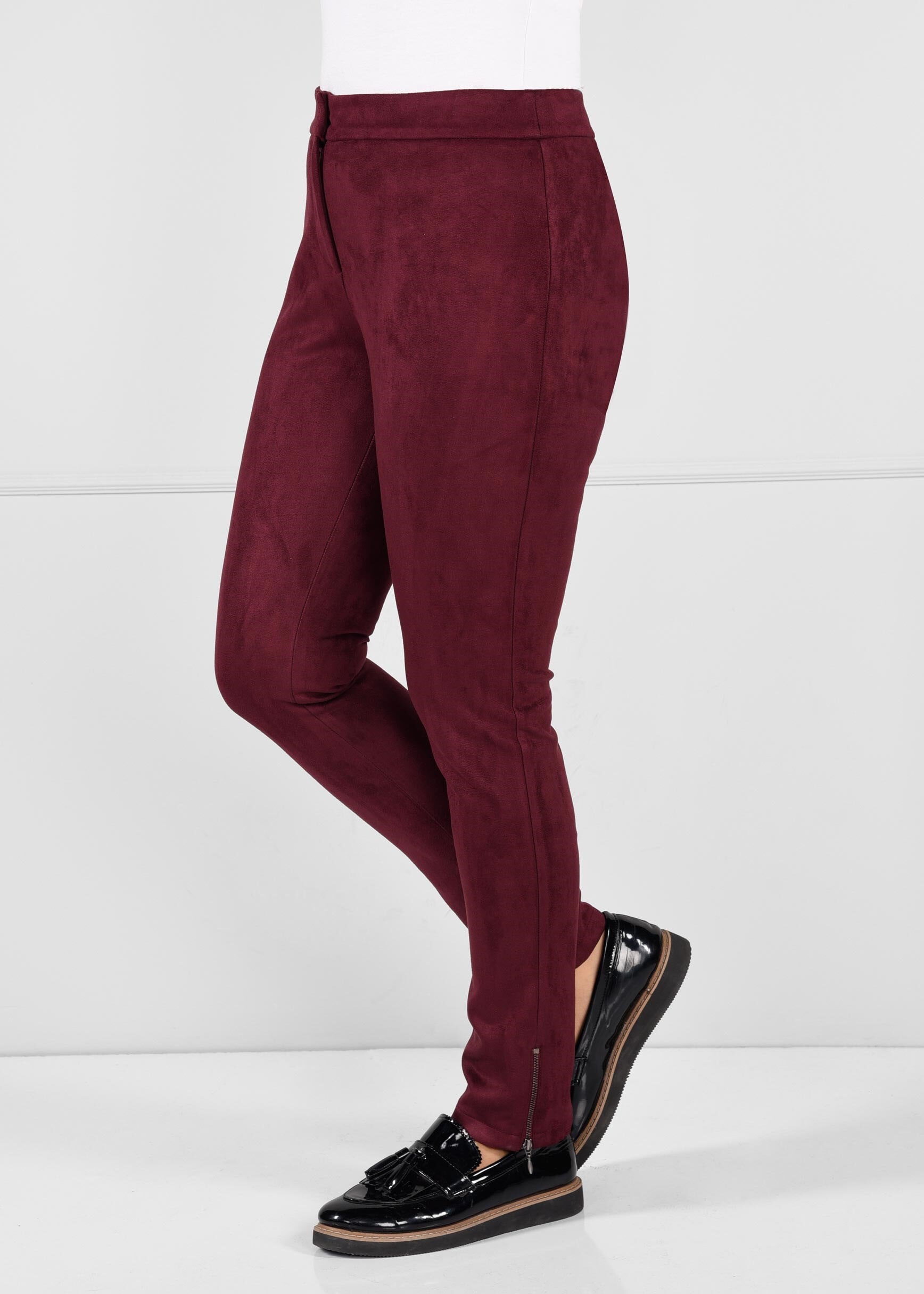 Tesettür giyim MÜRDÜM DÜĞMELİ SÜET TAYT PANTOLON 7275 