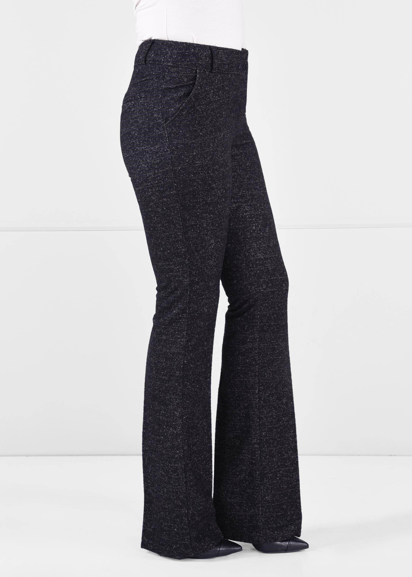 Tesettür giyim LACİVERT İSPANYOL PAÇA DÜĞMELİ PANTOLON 7279