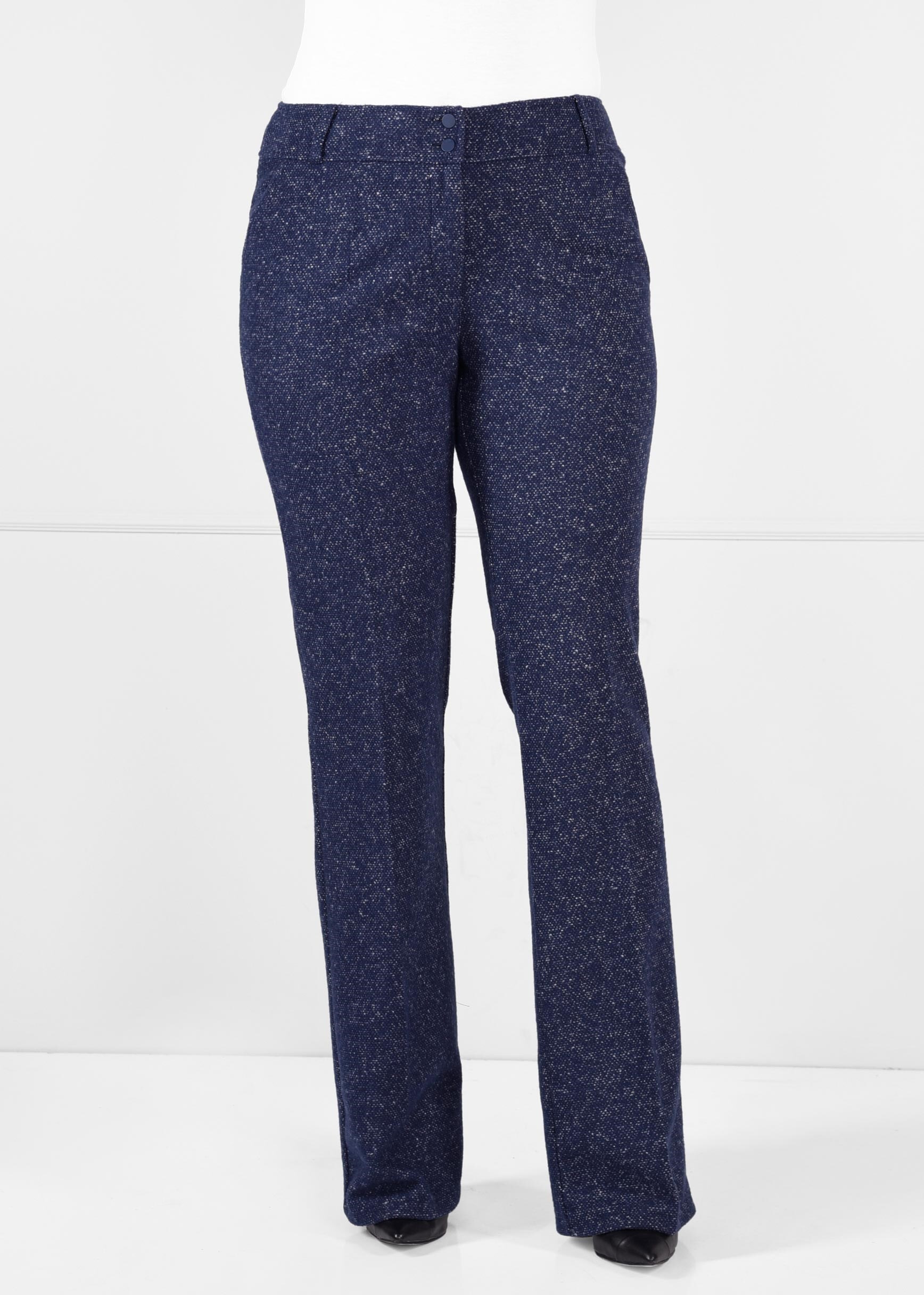 Tesettür giyim LACİVERT İSPANYOL PAÇA DÜĞMELİ PANTOLON 7279