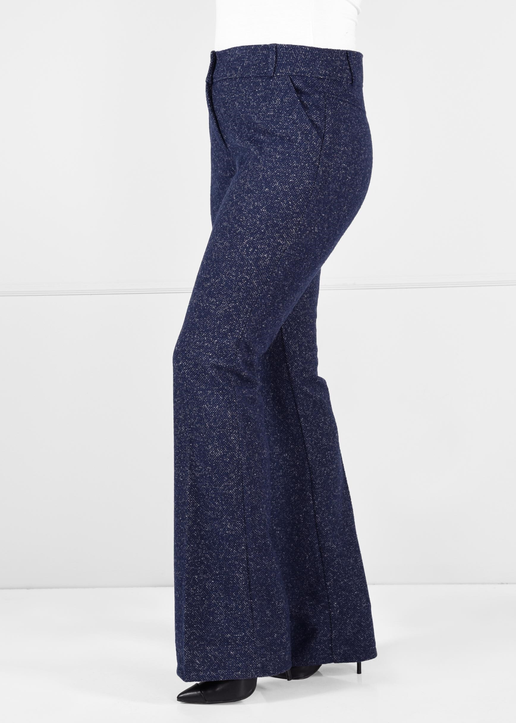 Tesettür giyim LACİVERT İSPANYOL PAÇA DÜĞMELİ PANTOLON 7279