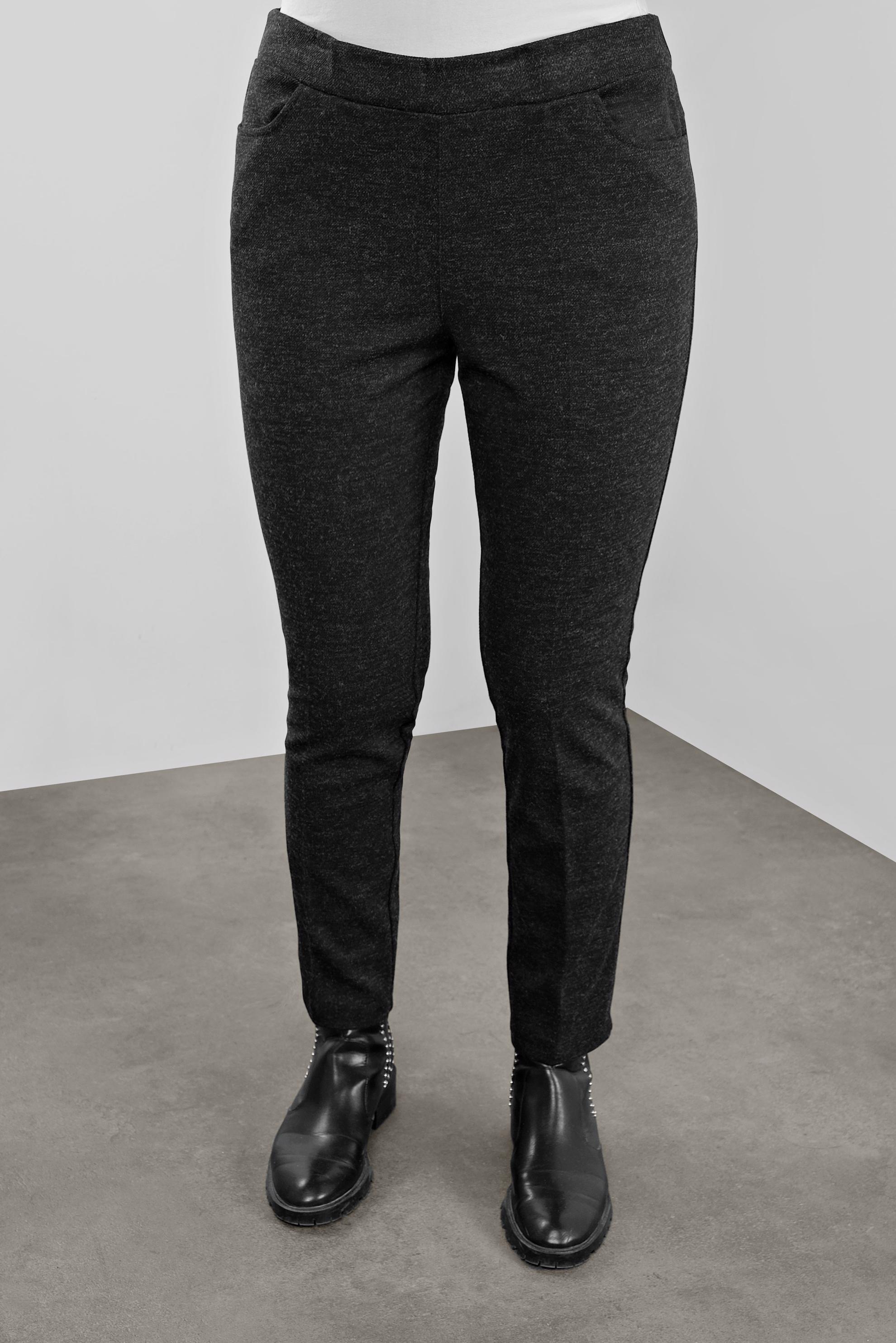 Tesettür giyim SİYAH BELİ LASTİKLİ BORU PAÇA PANTOLON 7281 