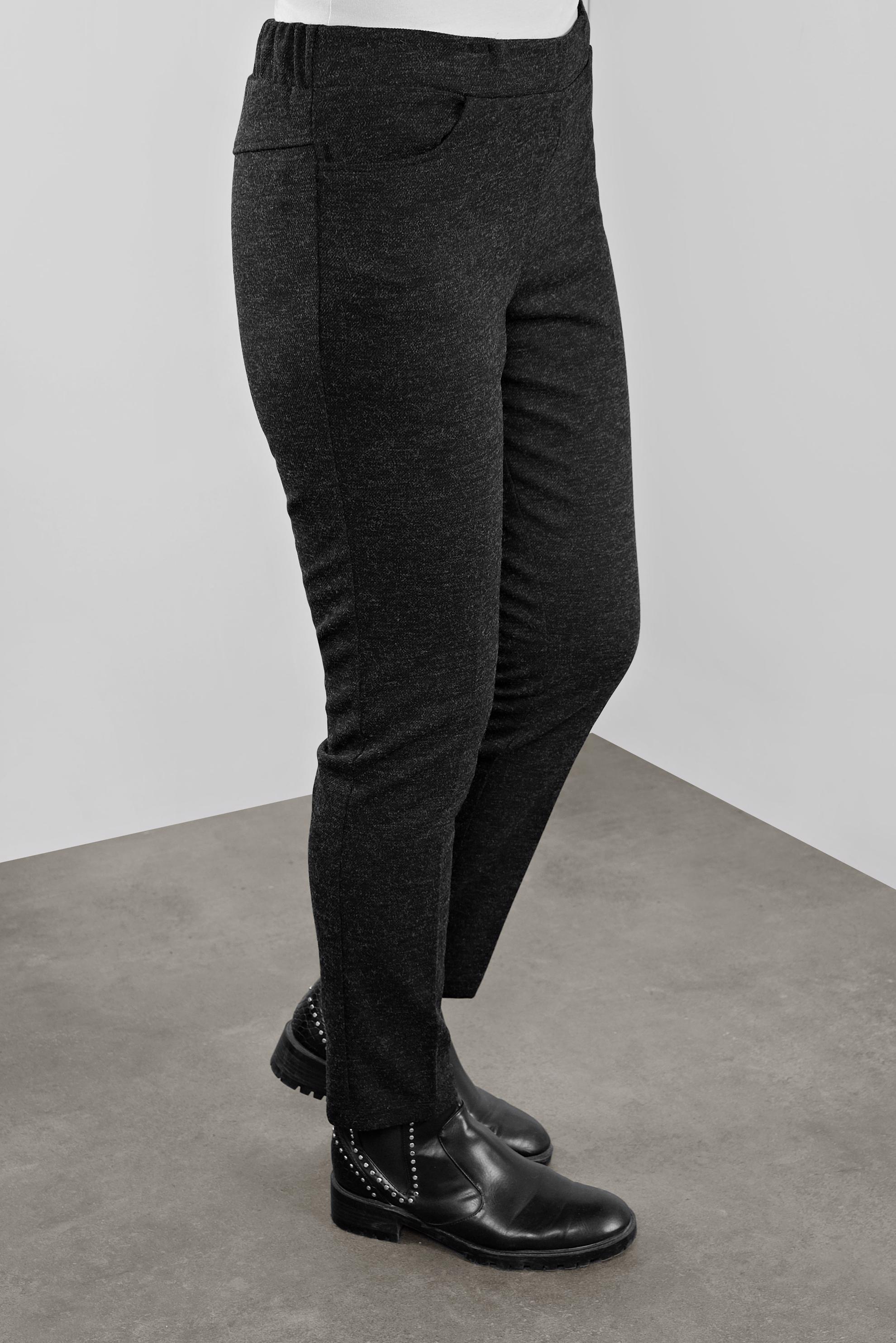 Tesettür giyim SİYAH BELİ LASTİKLİ BORU PAÇA PANTOLON 7281 