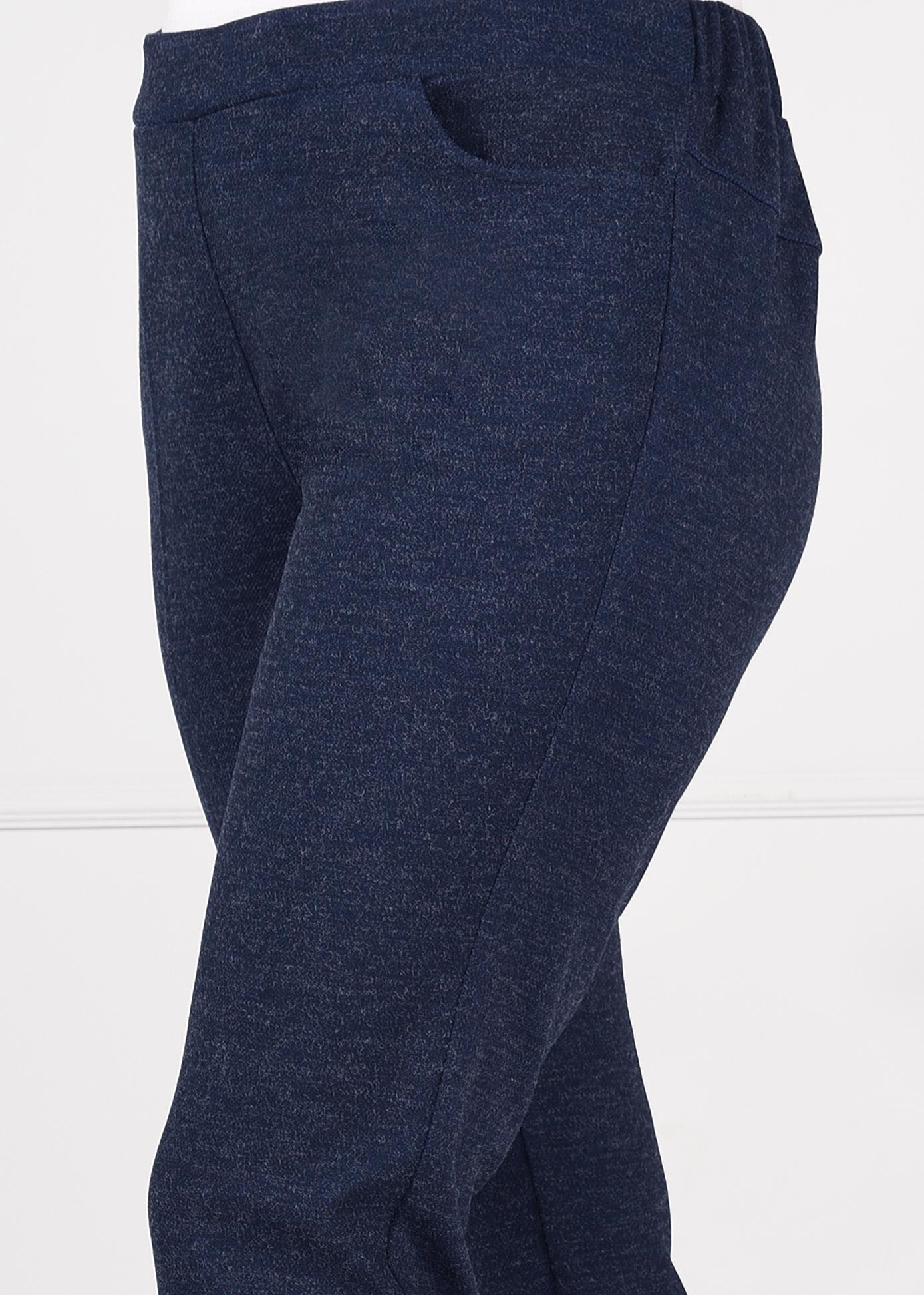 Tesettür giyim LACİVERT BELİ LASTİKLİ BORU PAÇA PANTOLON 7281 