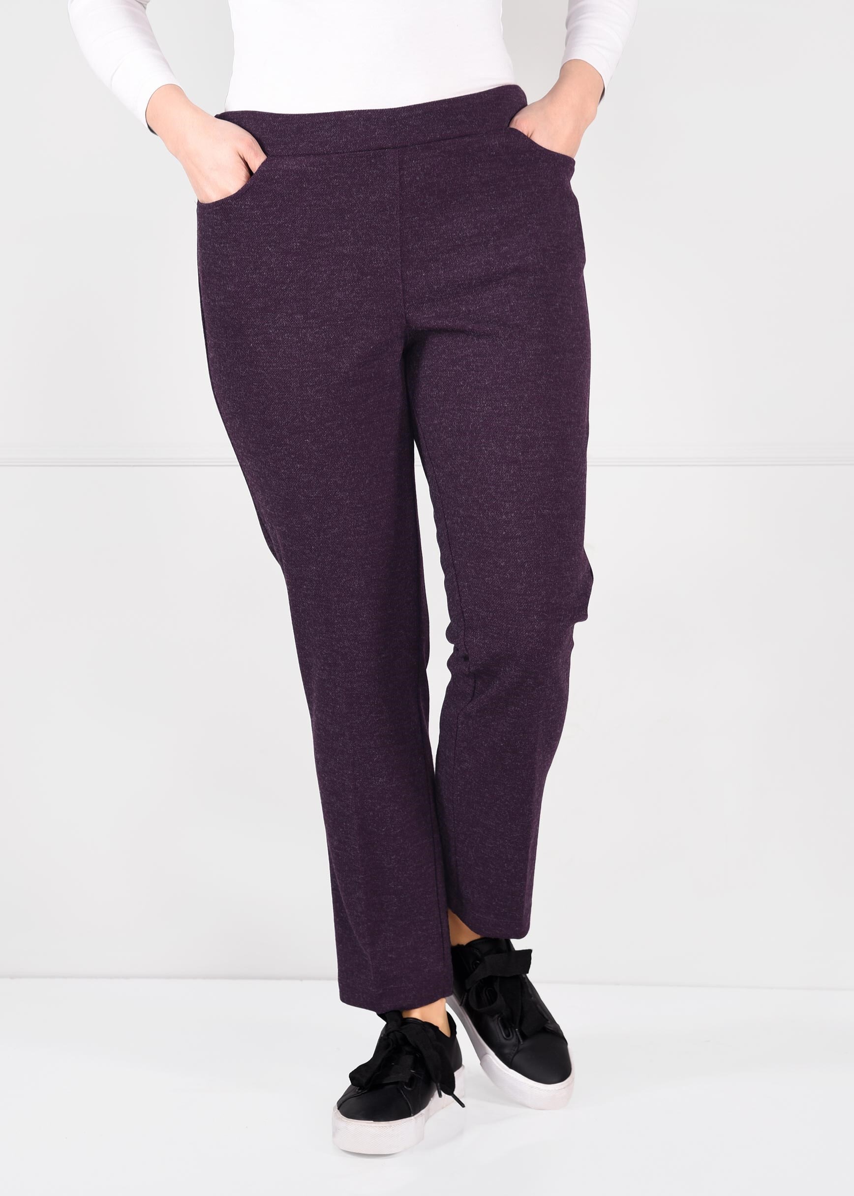 Tesettür giyim MÜRDÜM BELİ LASTİKLİ BORU PAÇA PANTOLON 7281 