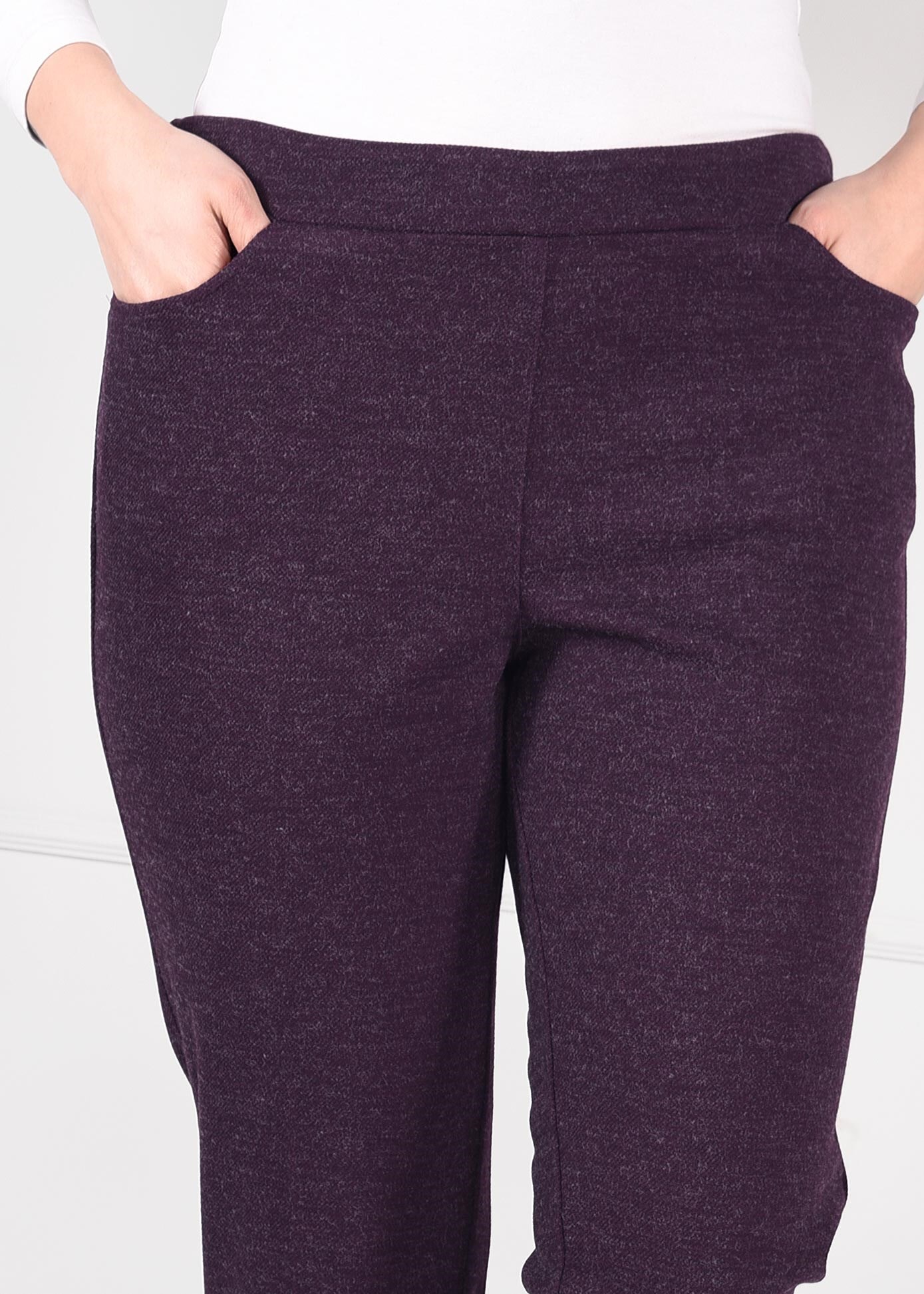 Tesettür giyim MÜRDÜM BELİ LASTİKLİ BORU PAÇA PANTOLON 7281 