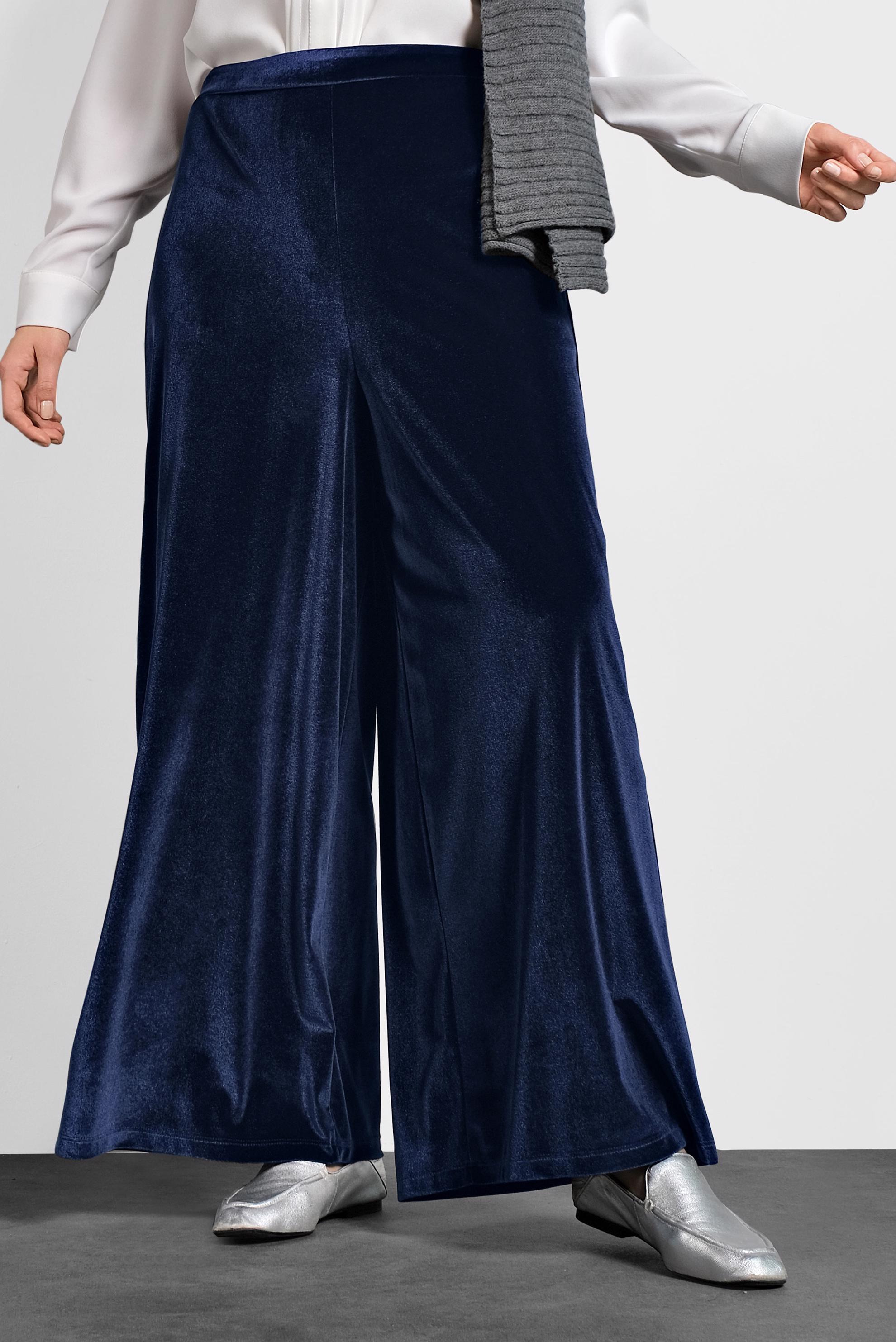 Hijab clothing NAVY BLUE VELVET PANTS 7405 