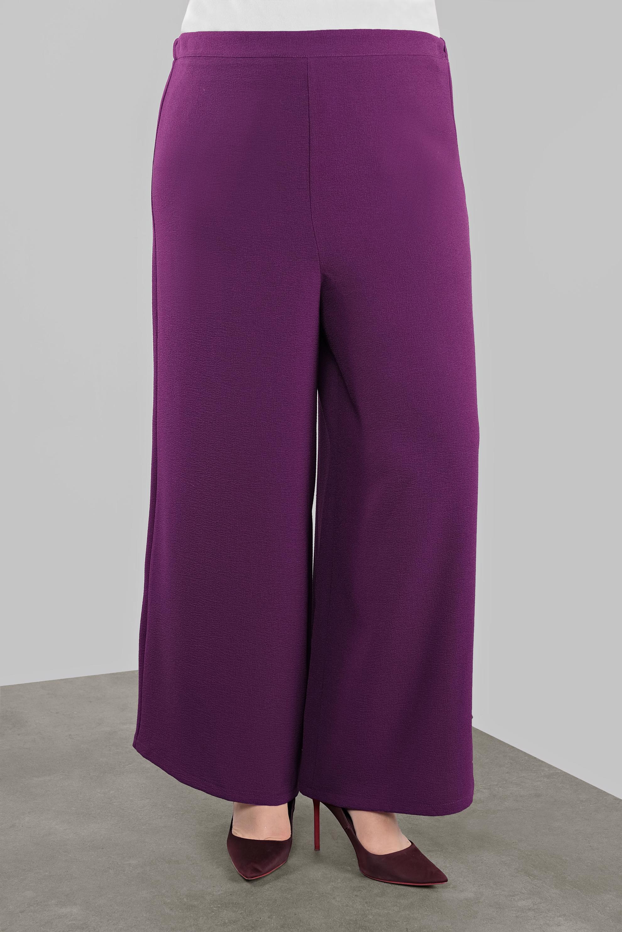 Tesettür giyim MOR GENİŞ PAÇA PANTOLON 7409 