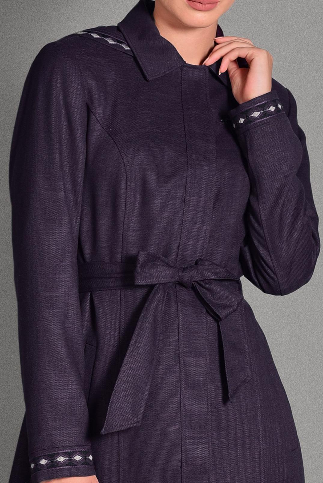 Tesettür giyim MOR KUŞAKLI KAPÜŞONLU PARDESÜ 1131