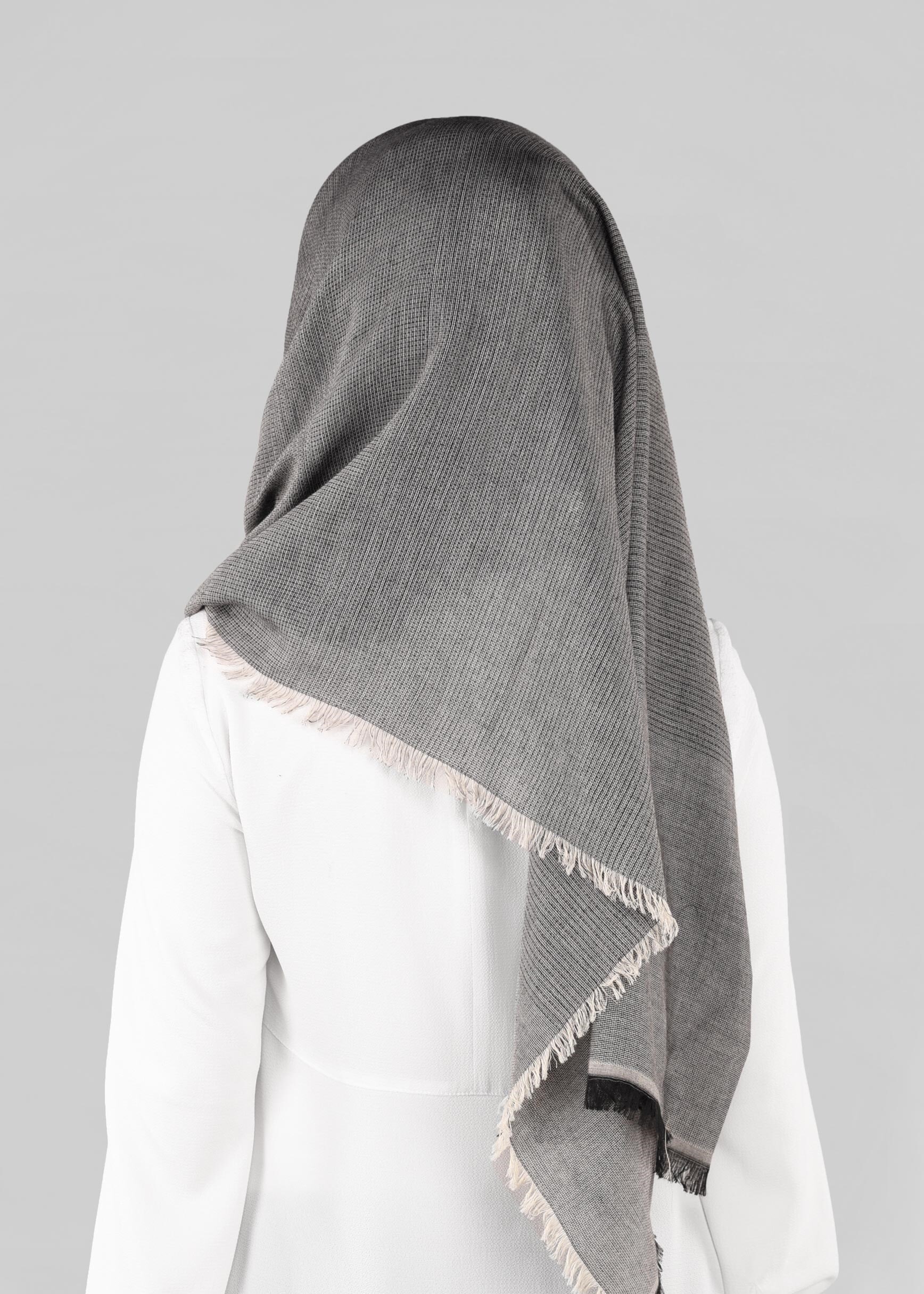 Tesettür giyim SİYAH 9883 ALVİNA PAMUKLU SAÇAKLI ŞAL