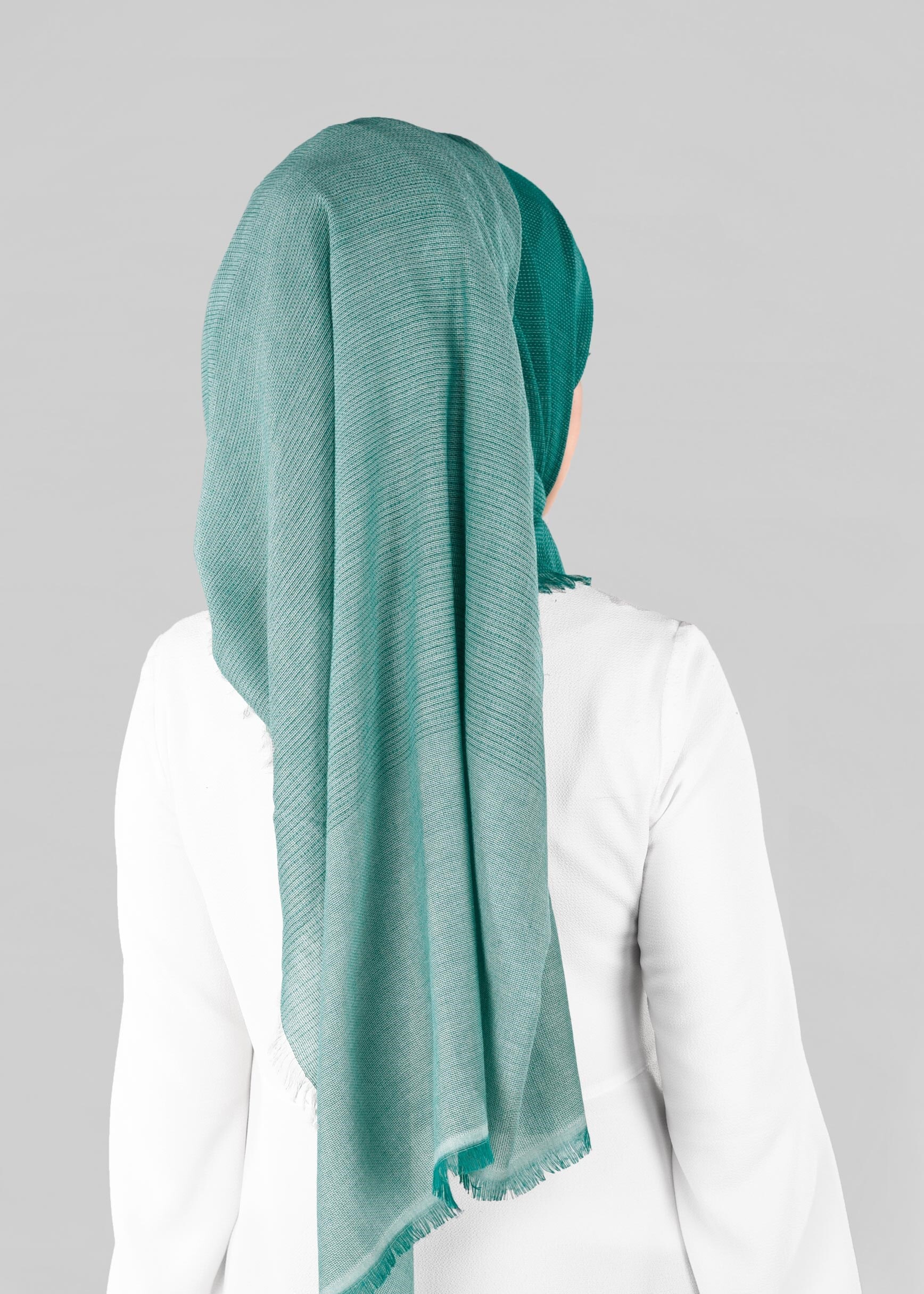 Tesettür giyim MAVİ 9883 ALVİNA PAMUKLU SAÇAKLI ŞAL