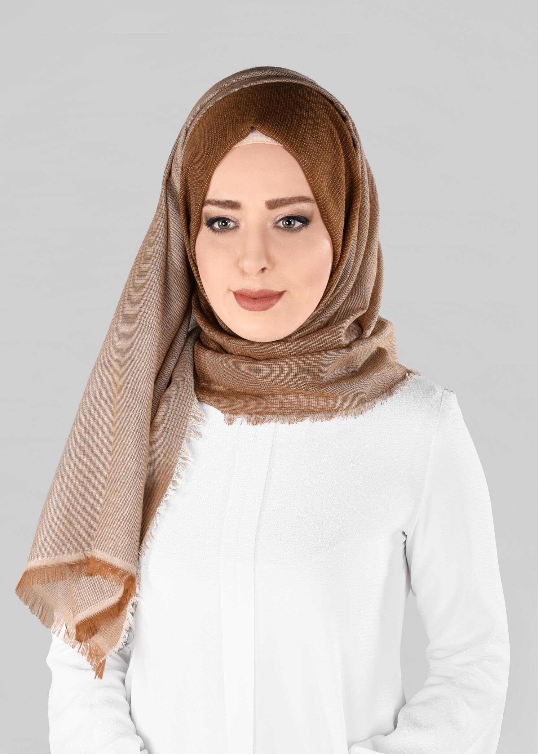 Tesettür giyim TABA 9883 ALVİNA PAMUKLU SAÇAKLI ŞAL