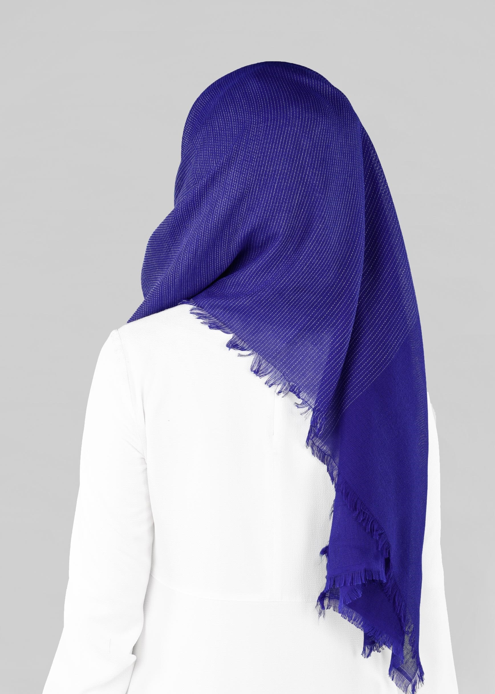 Tesettür giyim LACİVERT 9883 ALVİNA PAMUKLU SAÇAKLI ŞAL