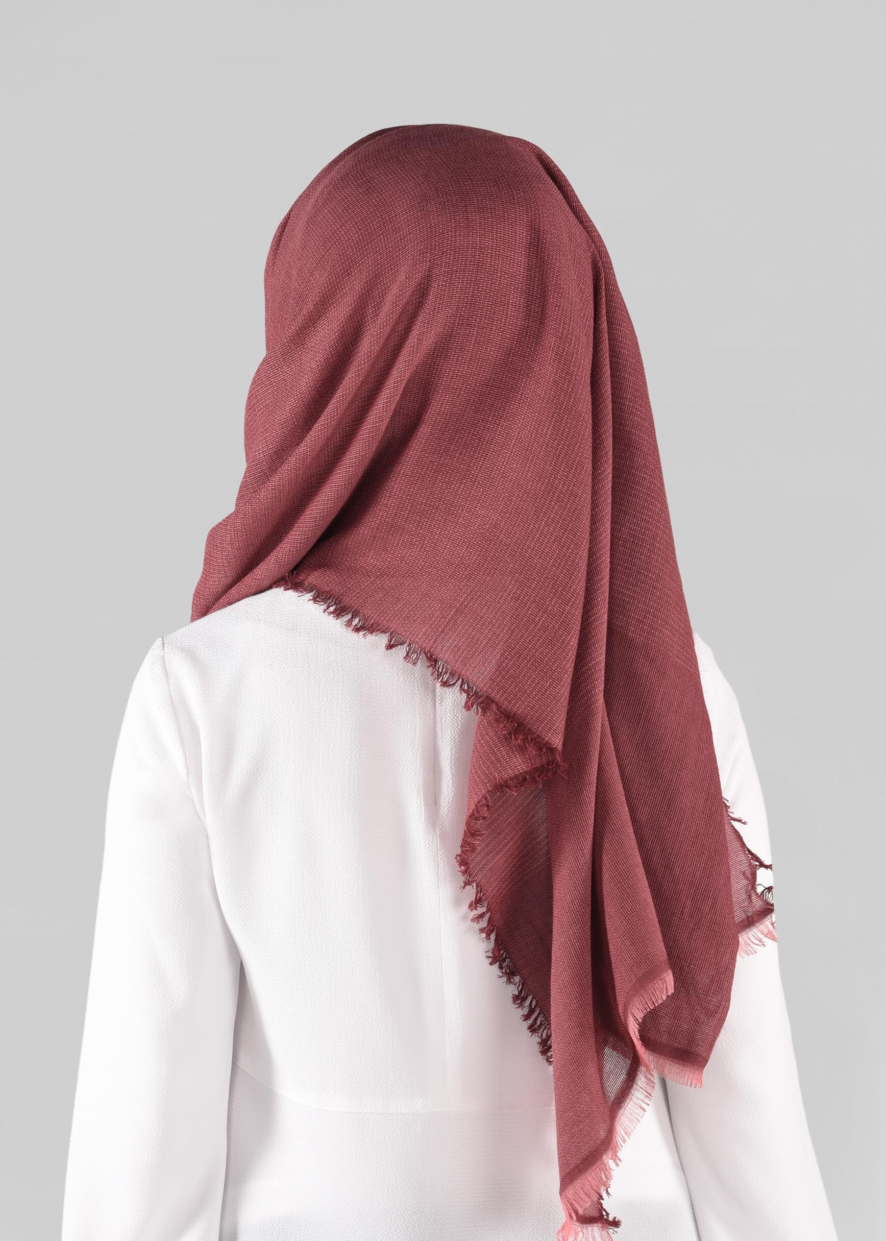 Tesettür giyim MOR 9883 ALVİNA PAMUKLU SAÇAKLI ŞAL