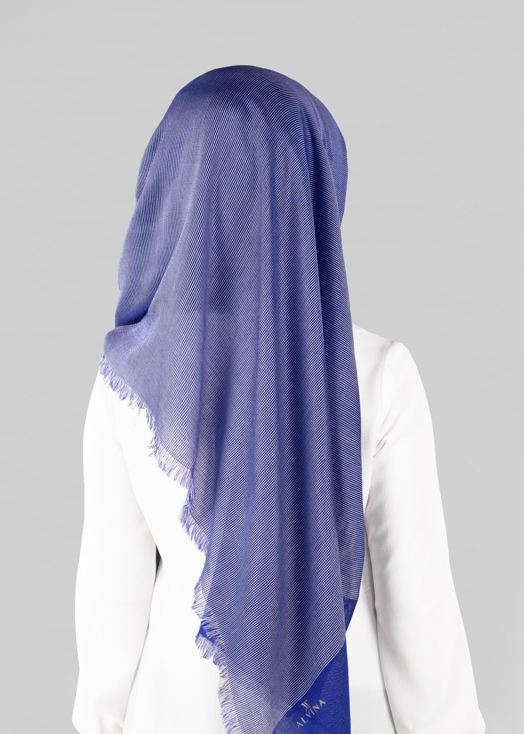 Tesettür giyim LACİVERT 9884 ALVİNA KESİK SAÇAKLI ŞAL