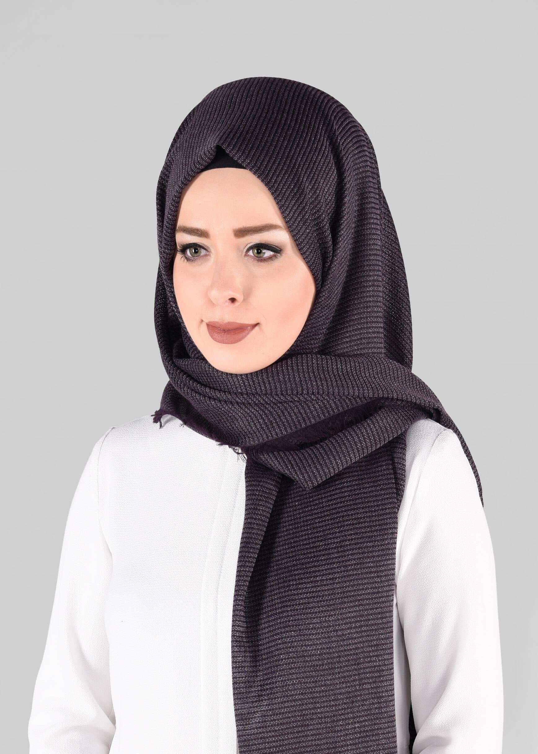Tesettür giyim MOR 9885 ALVİNA KIŞLIK DOKUMA ŞAL