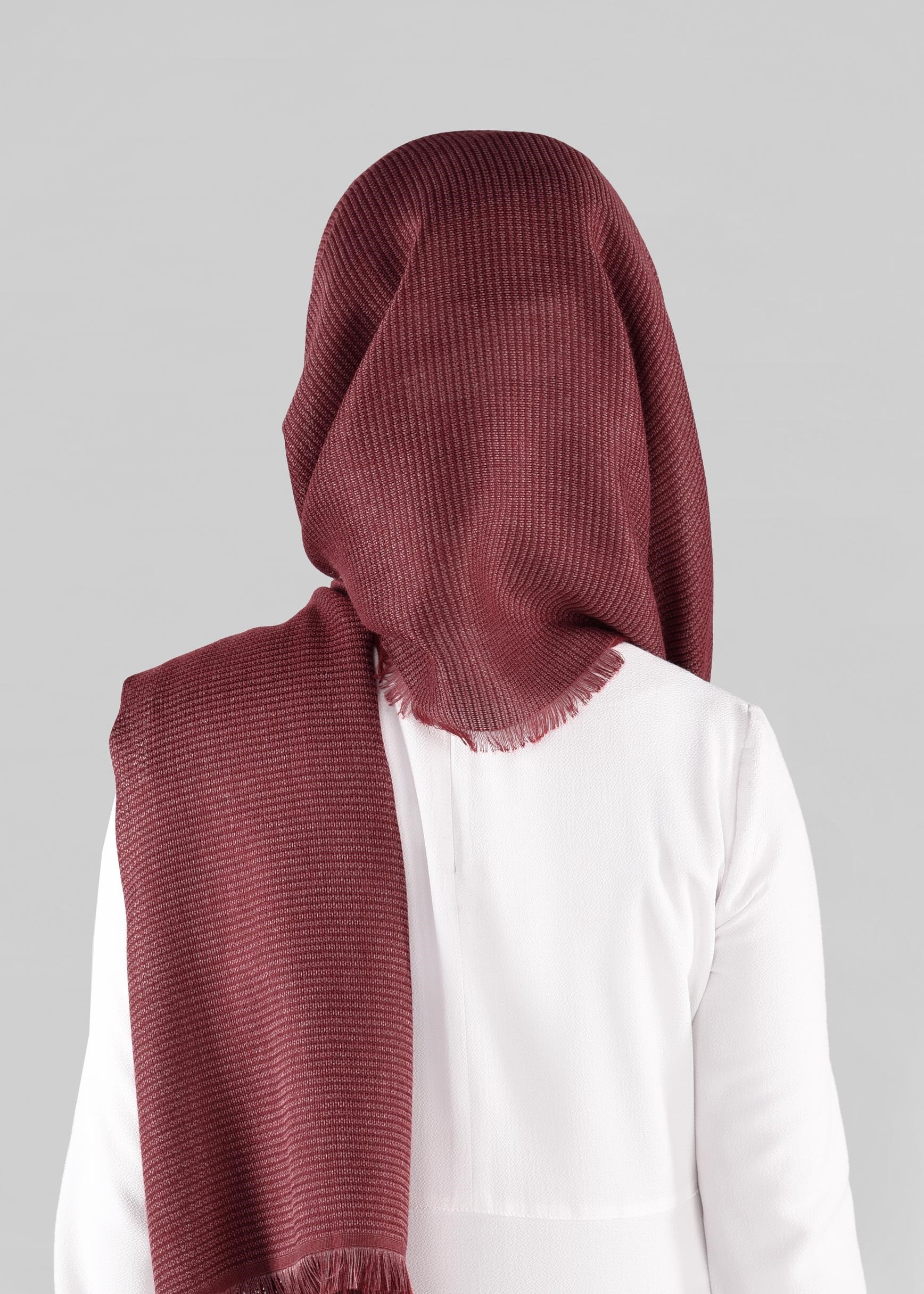 Tesettür giyim BORDO 9885 ALVİNA KIŞLIK DOKUMA ŞAL