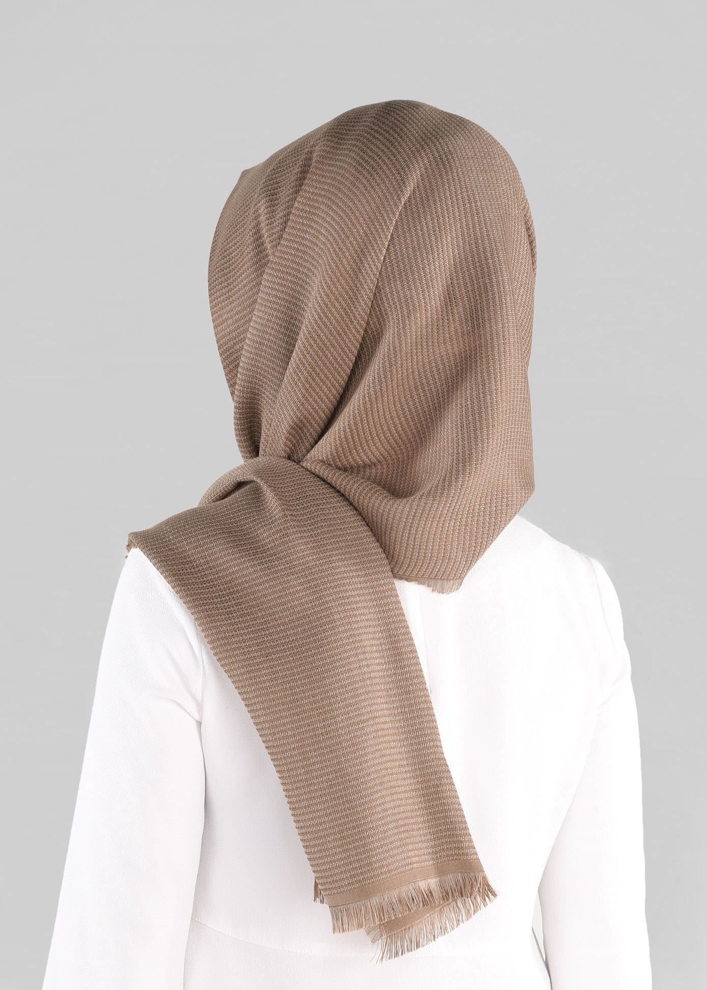 Tesettür giyim VİZON 9885 ALVİNA KIŞLIK DOKUMA ŞAL