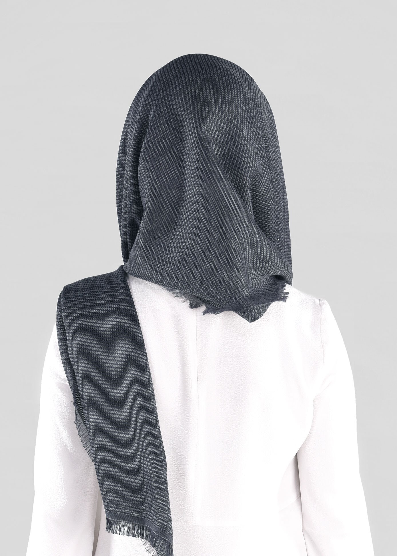 Tesettür giyim GRİ 9885 ALVİNA KIŞLIK DOKUMA ŞAL