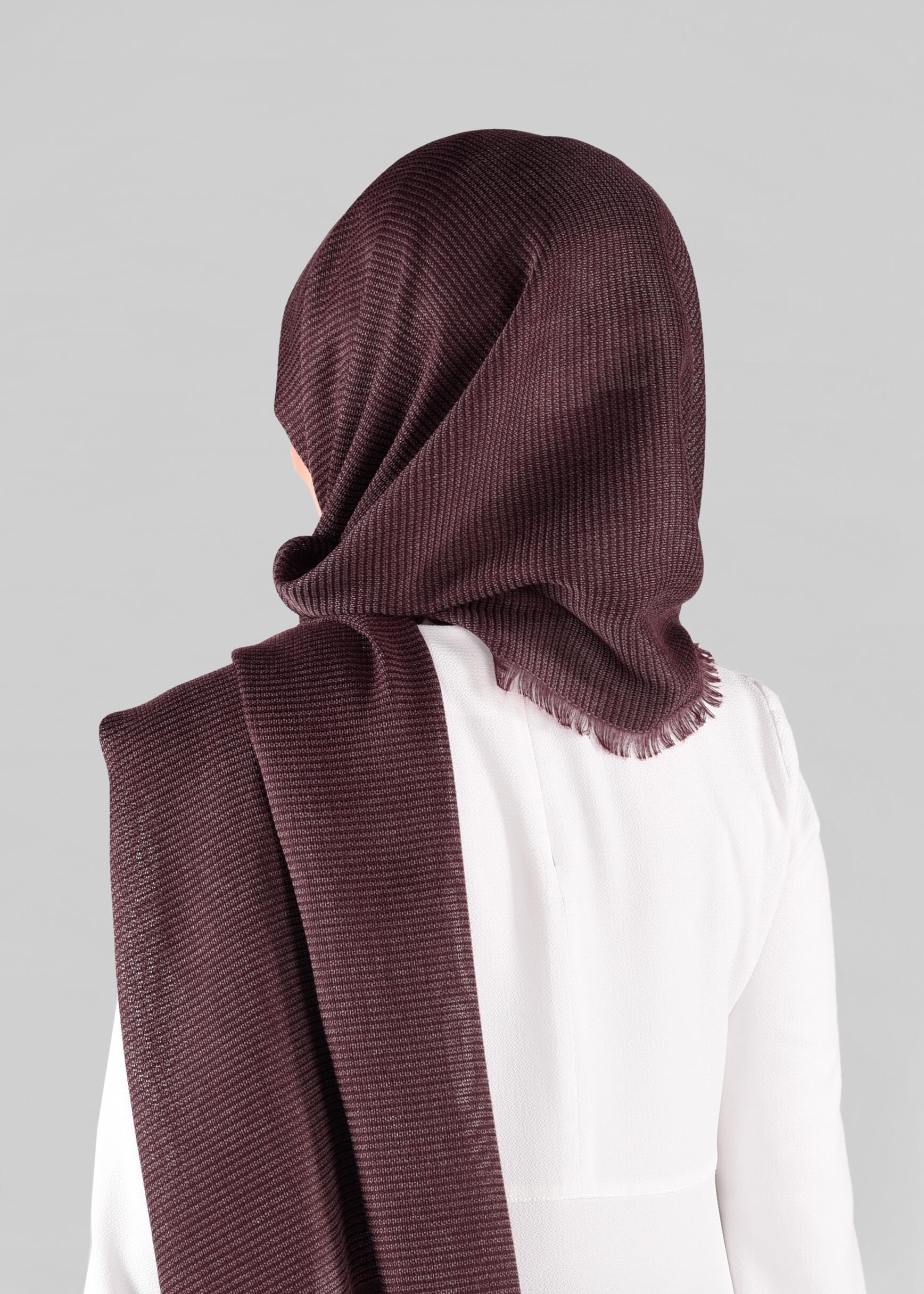 Tesettür giyim BORDO 9885 ALVİNA KIŞLIK DOKUMA ŞAL