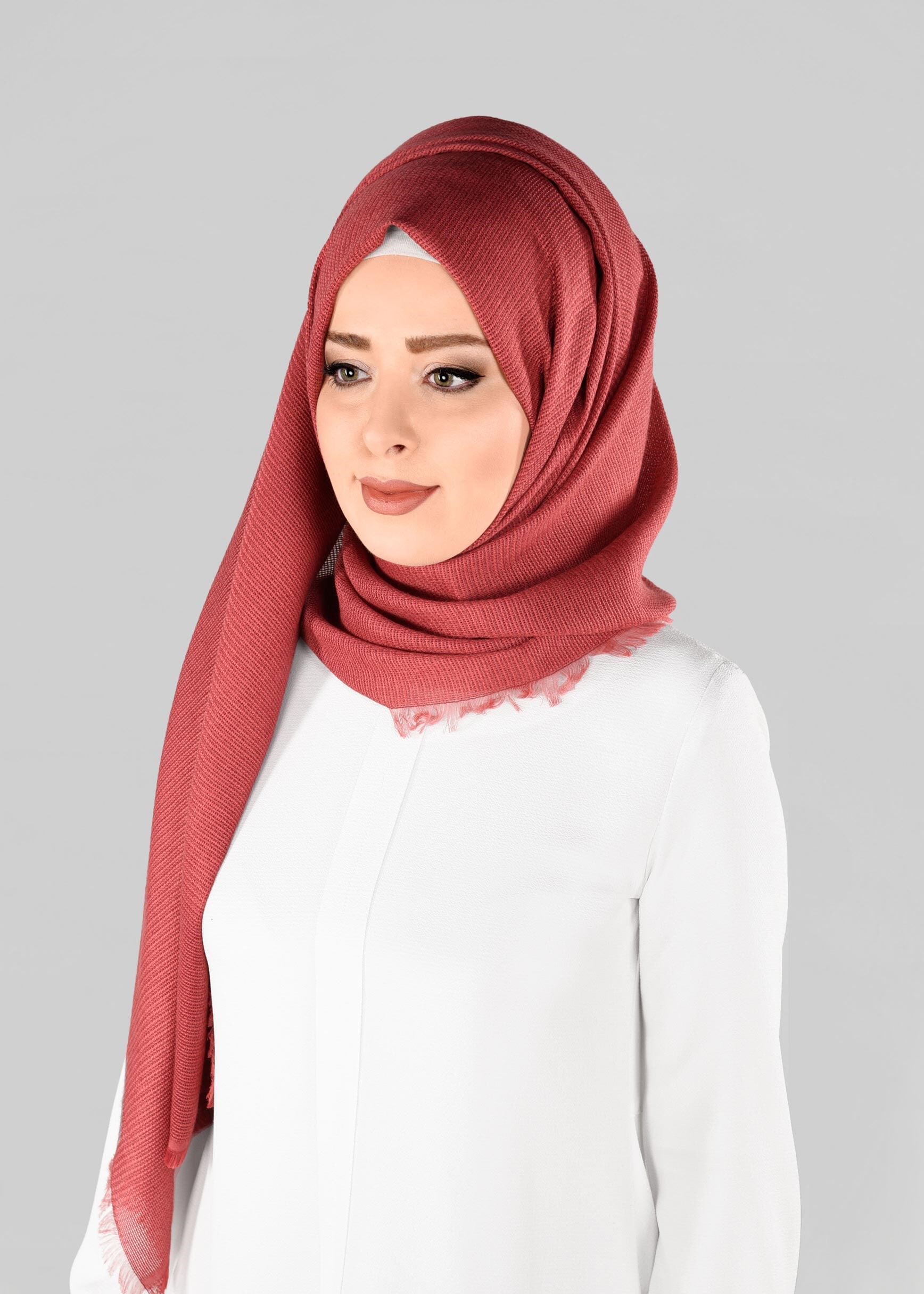 Tesettür giyim MOR 9885 ALVİNA KIŞLIK DOKUMA ŞAL