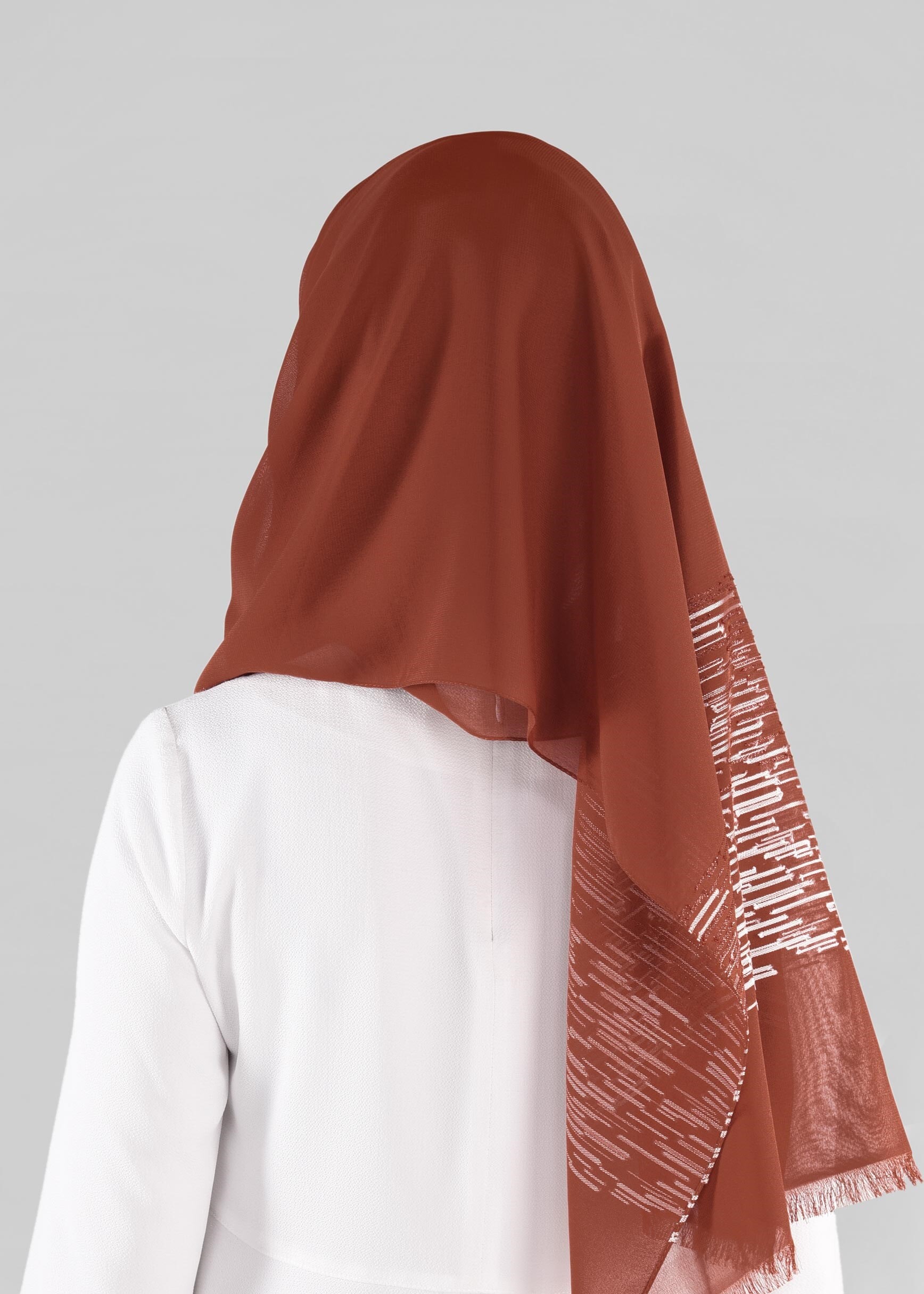 Tesettür giyim TURUNCU 9886 ALVİNA İLAYDA ŞAL