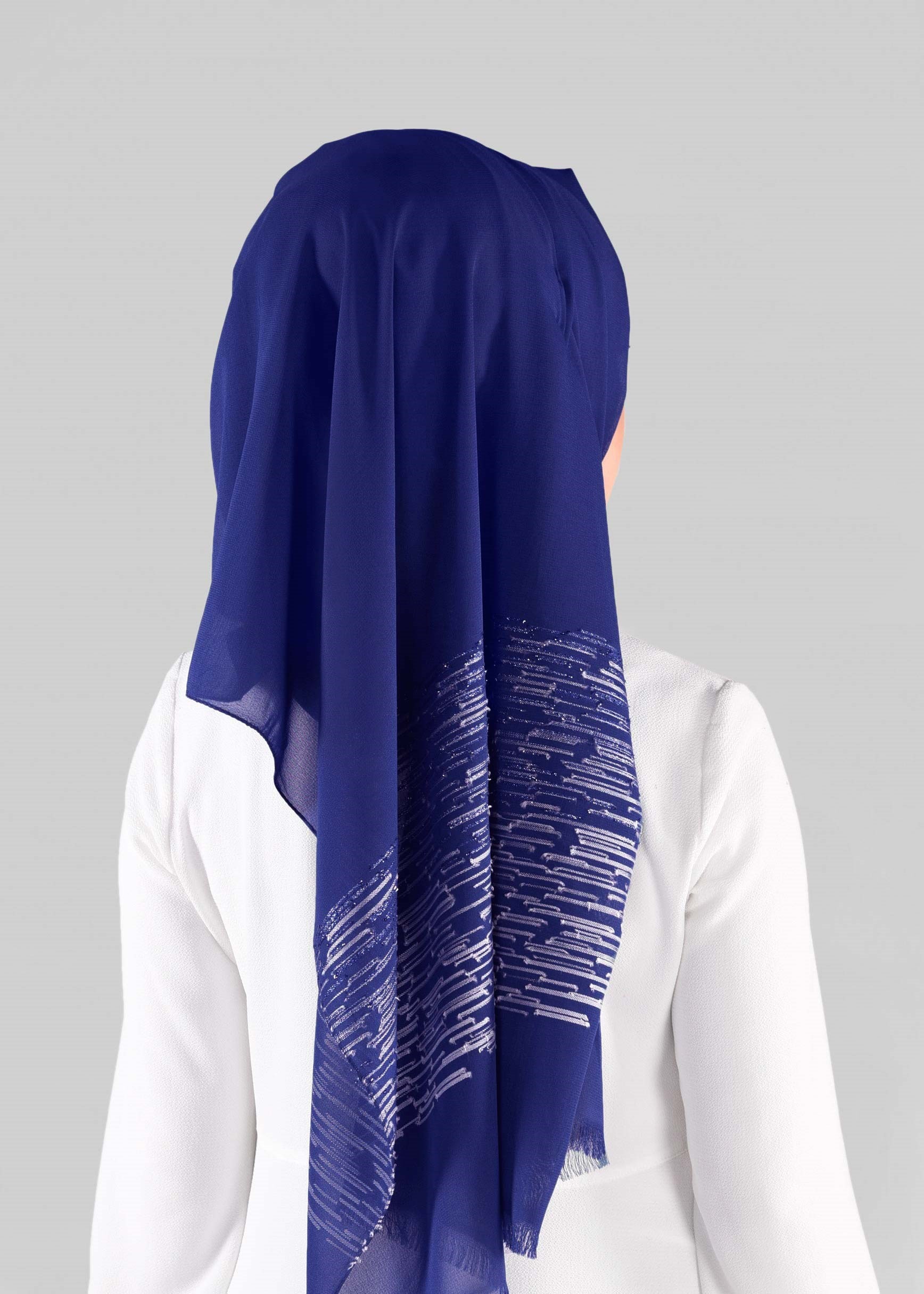 Tesettür giyim LACİVERT 9886 ALVİNA İLAYDA ŞAL