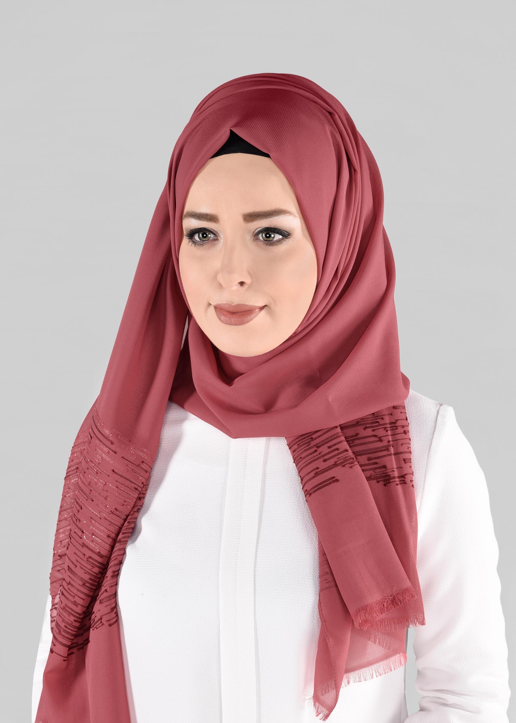 Tesettür giyim MOR 9886 ALVİNA İLAYDA ŞAL