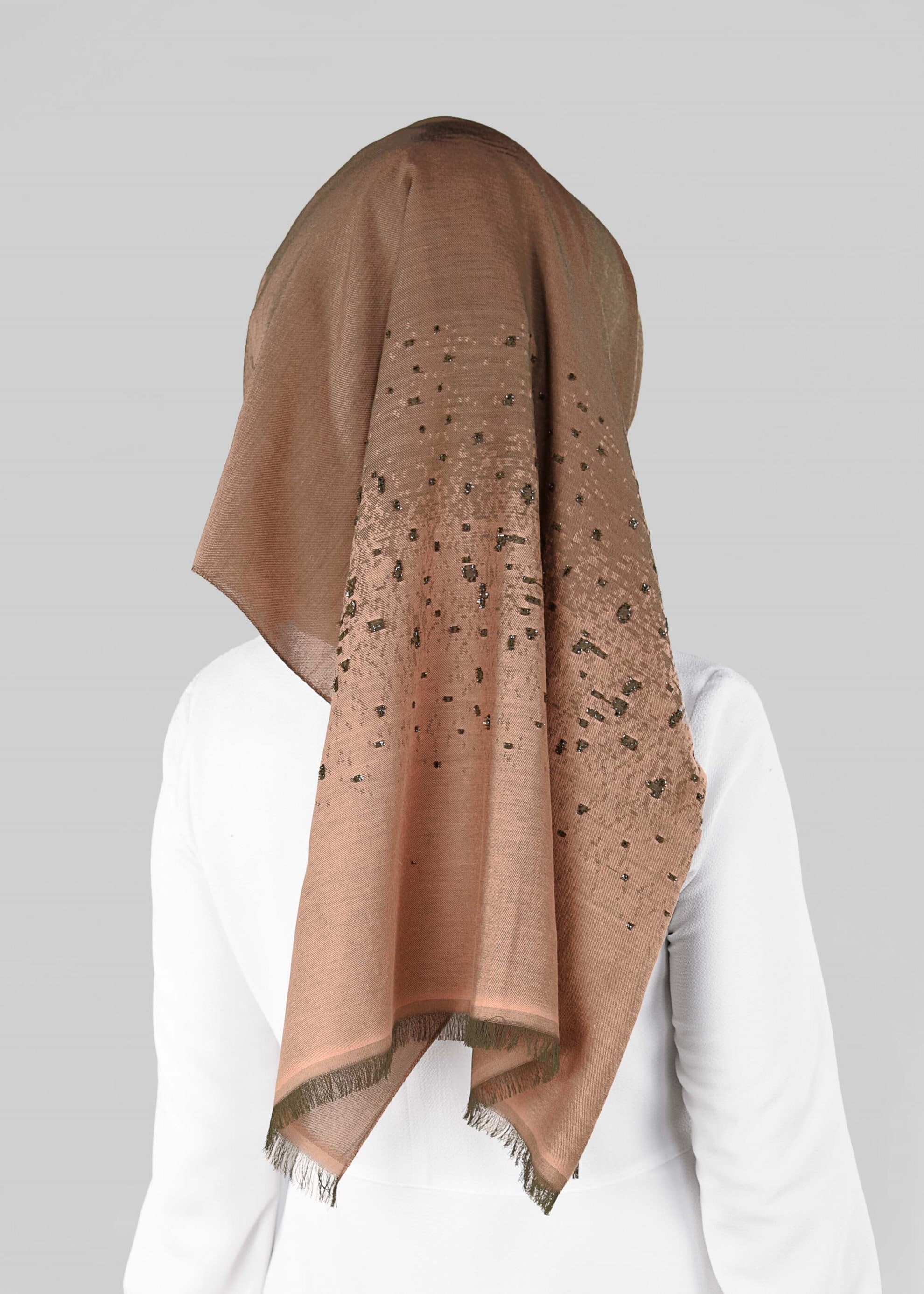 Tesettür giyim HAKİ 9887 ALVİNA SÜMEYYE ŞAL