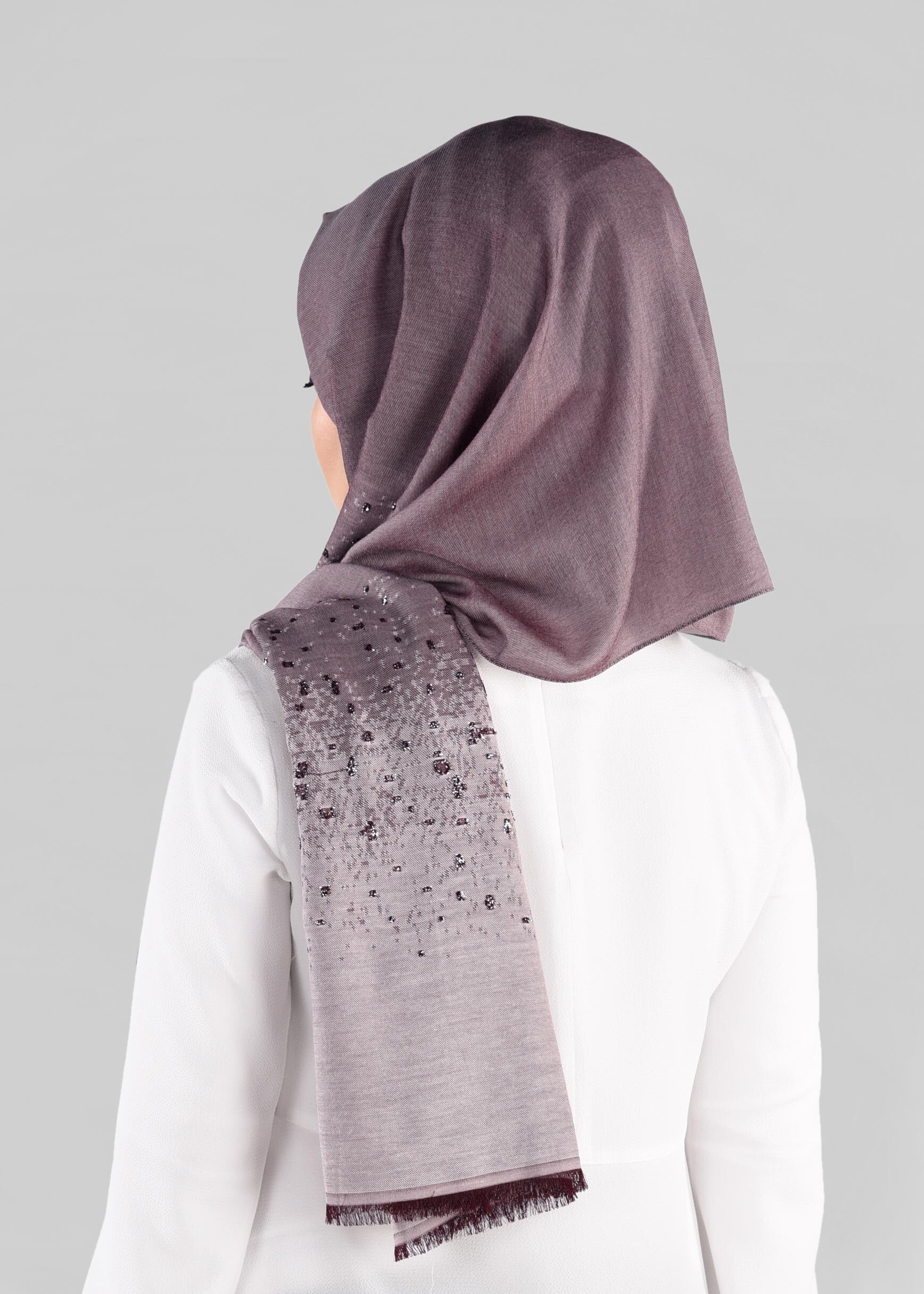 Tesettür giyim BORDO 9887 ALVİNA SÜMEYYE ŞAL