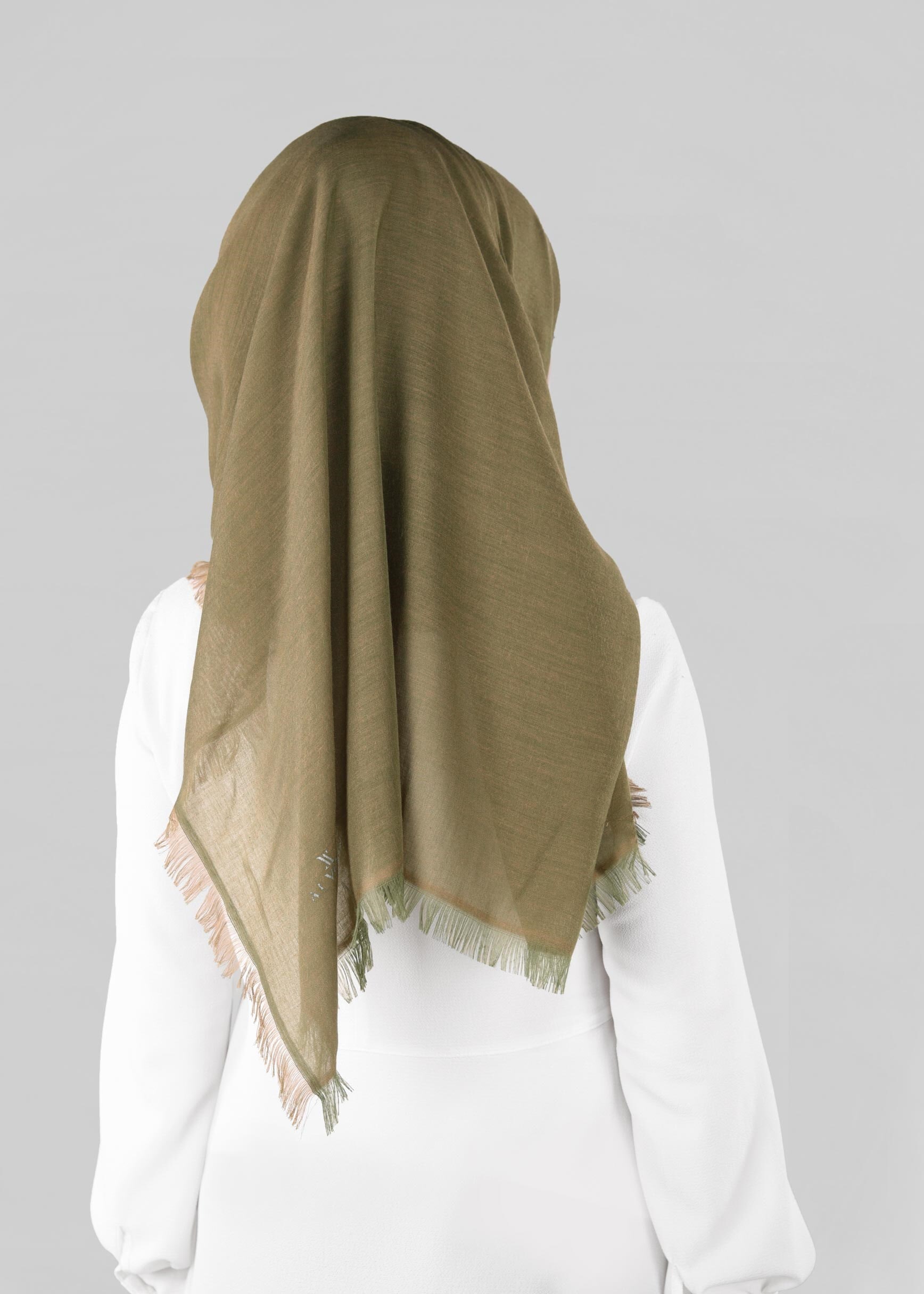 Tesettür giyim HAKİ 9888 ALVİNA SUDE ŞAL