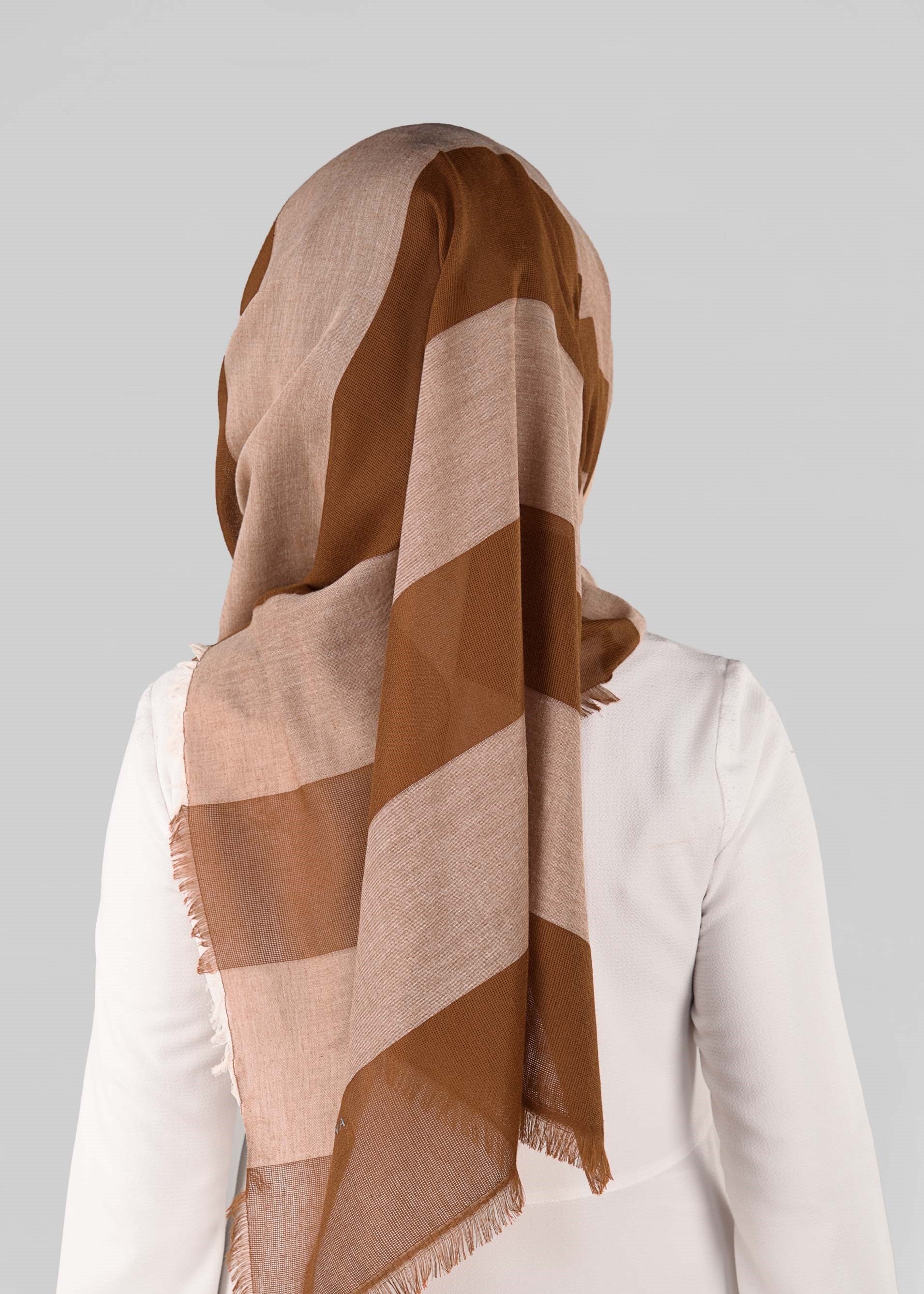 Tesettür giyim TABA 9889 ALVİNA MERVE ÇİZGİLİ ŞAL