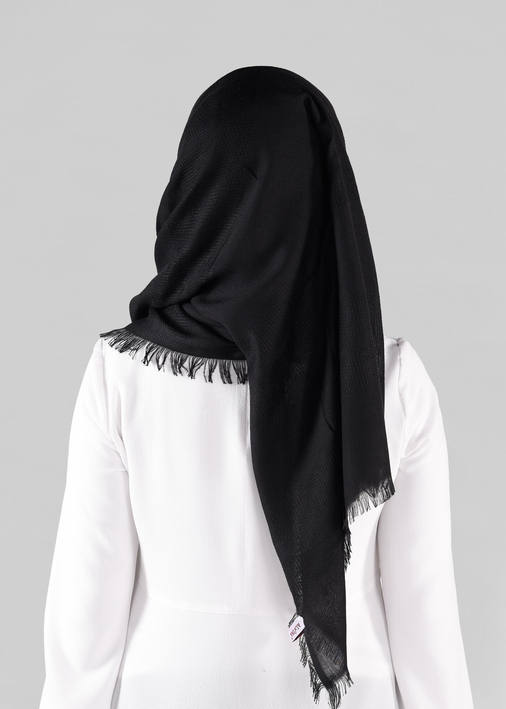 Tesettür giyim SİYAH ALVİNA ARAFİLELİ ŞAL 9893 