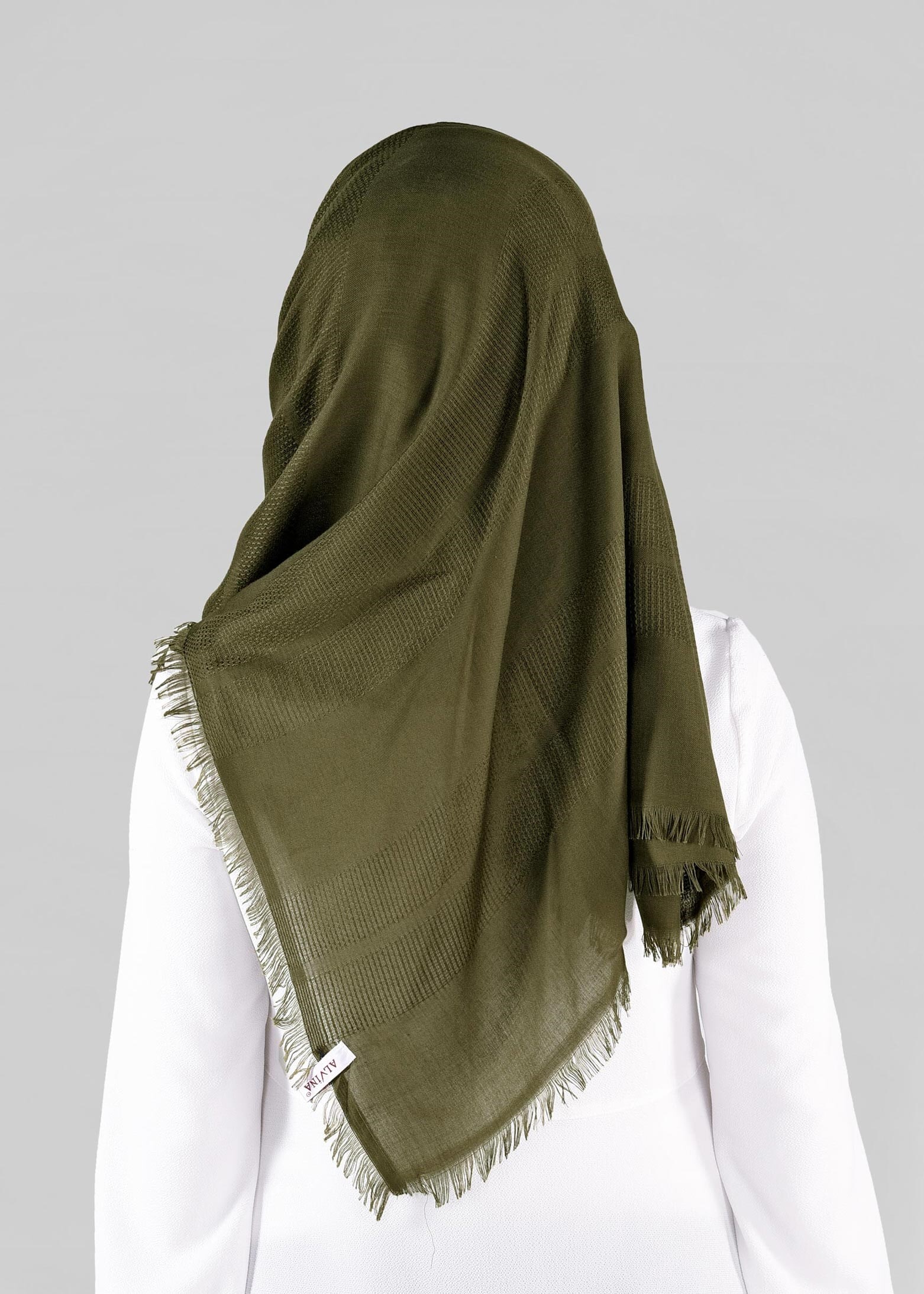 Tesettür giyim YEŞİL ALVİNA ARAFİLELİ ŞAL 9893 