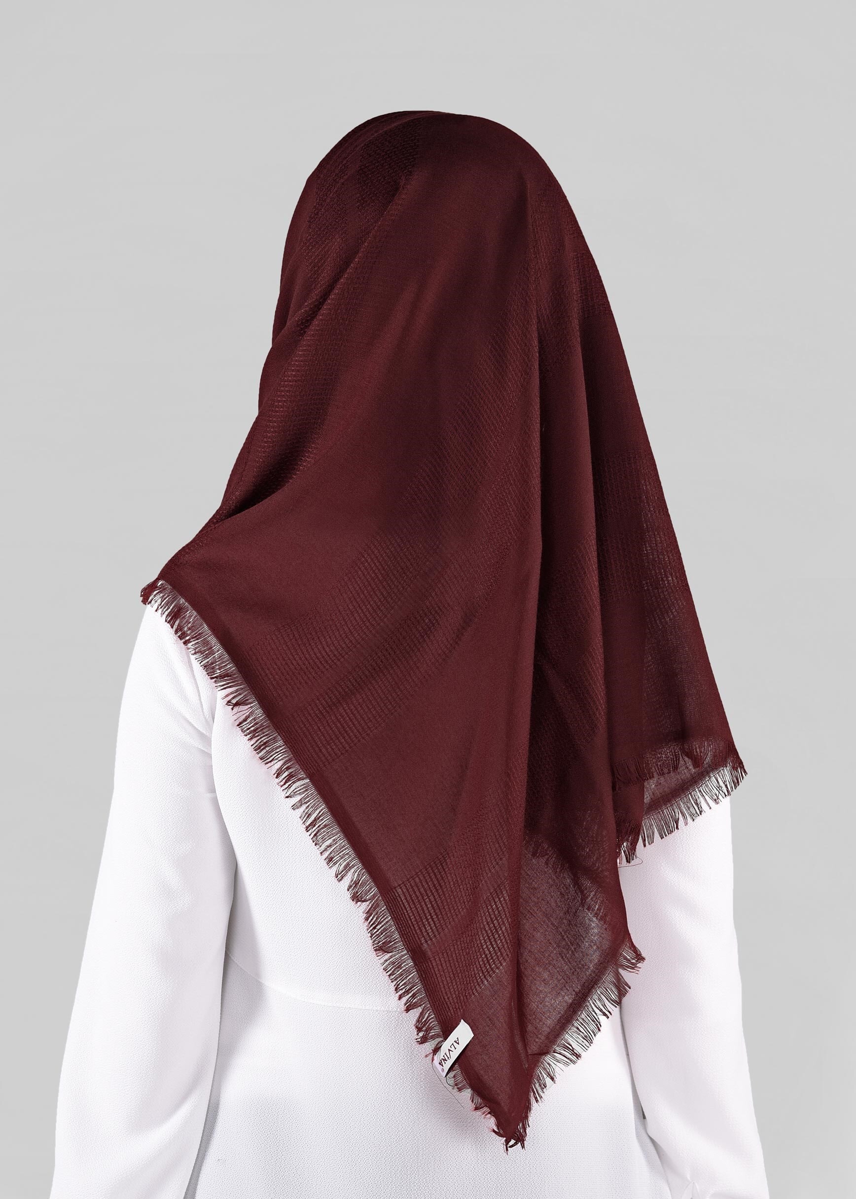 Tesettür giyim BORDO ALVİNA ARAFİLELİ ŞAL 9893 