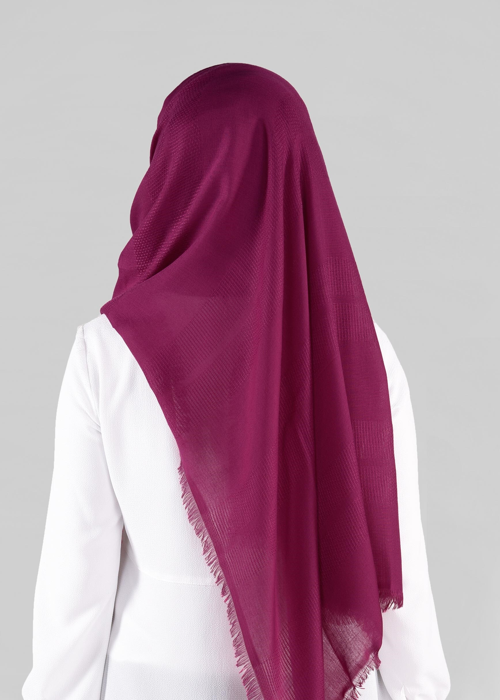 Tesettür giyim FUŞYA ALVİNA ARAFİLELİ ŞAL 9893 