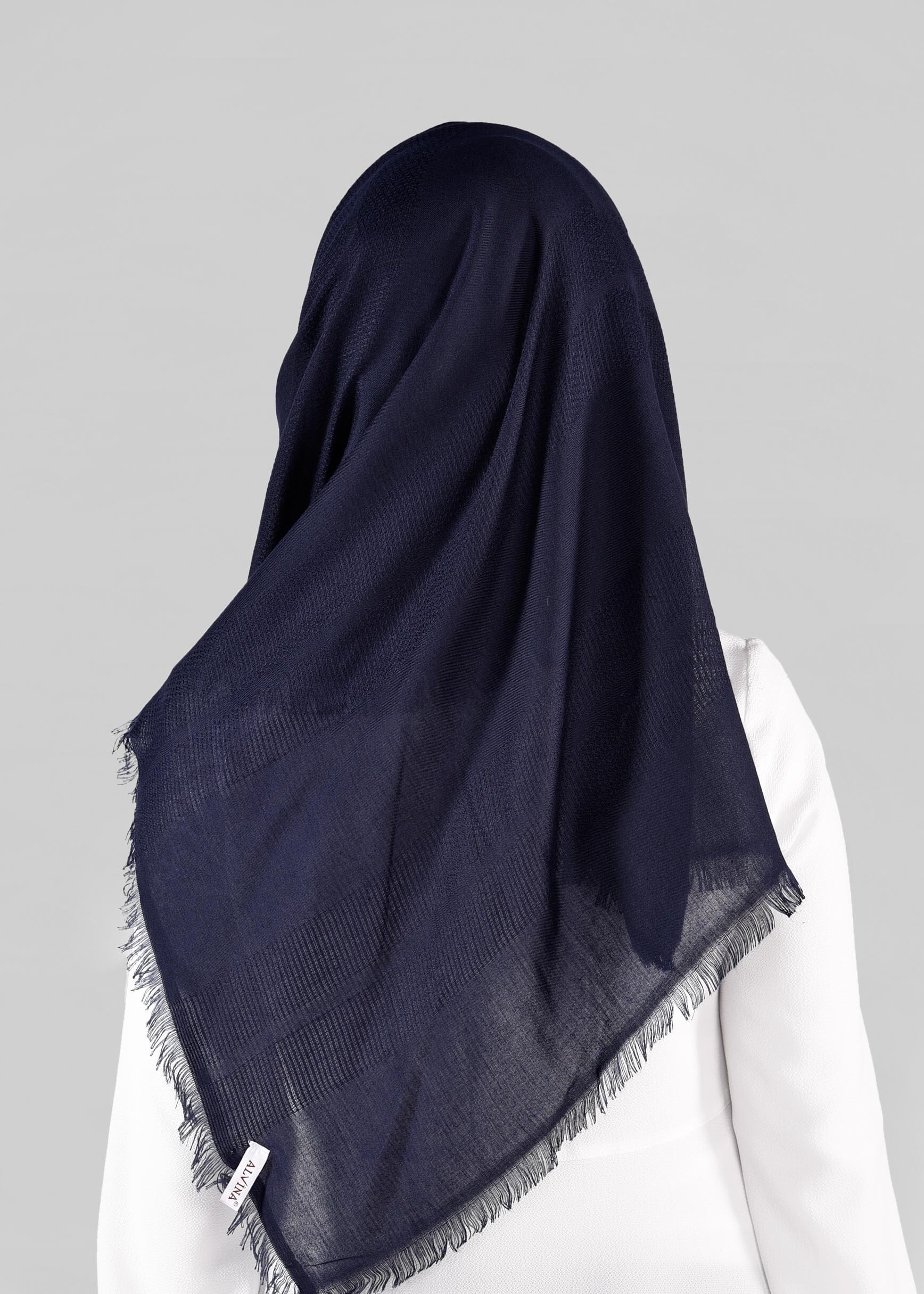 Tesettür giyim LACİVERT ALVİNA ARAFİLELİ ŞAL 9893 